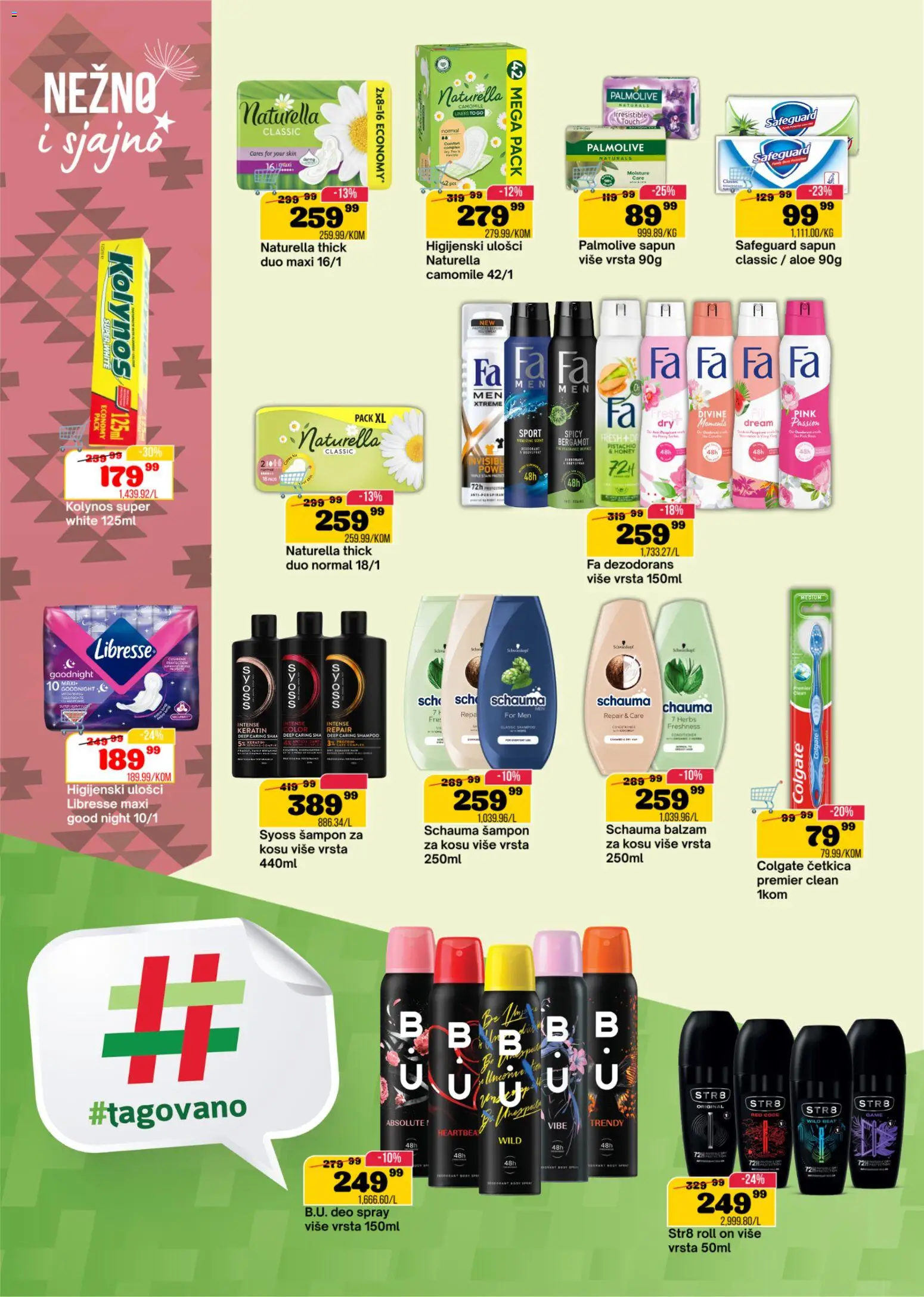 Senta Promet katalog - važi od 26.08.2026 | Strana: 14 | Proizvode: Higijenski ulošci, Palmolive, Balzam, Sapun
