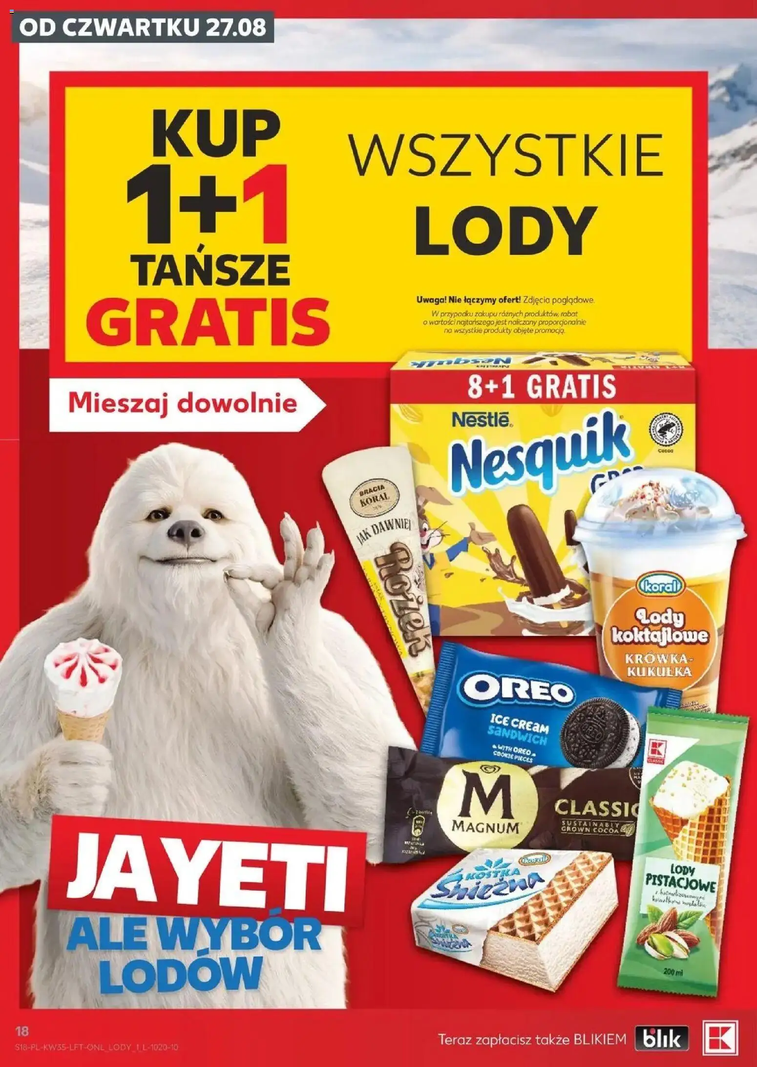 Kaufland gazetka od 27.08.2026 - od jutra PDF | Strona: 18 | Produkty: Oreo, Krowka, Magnum, Lody pistacjowe