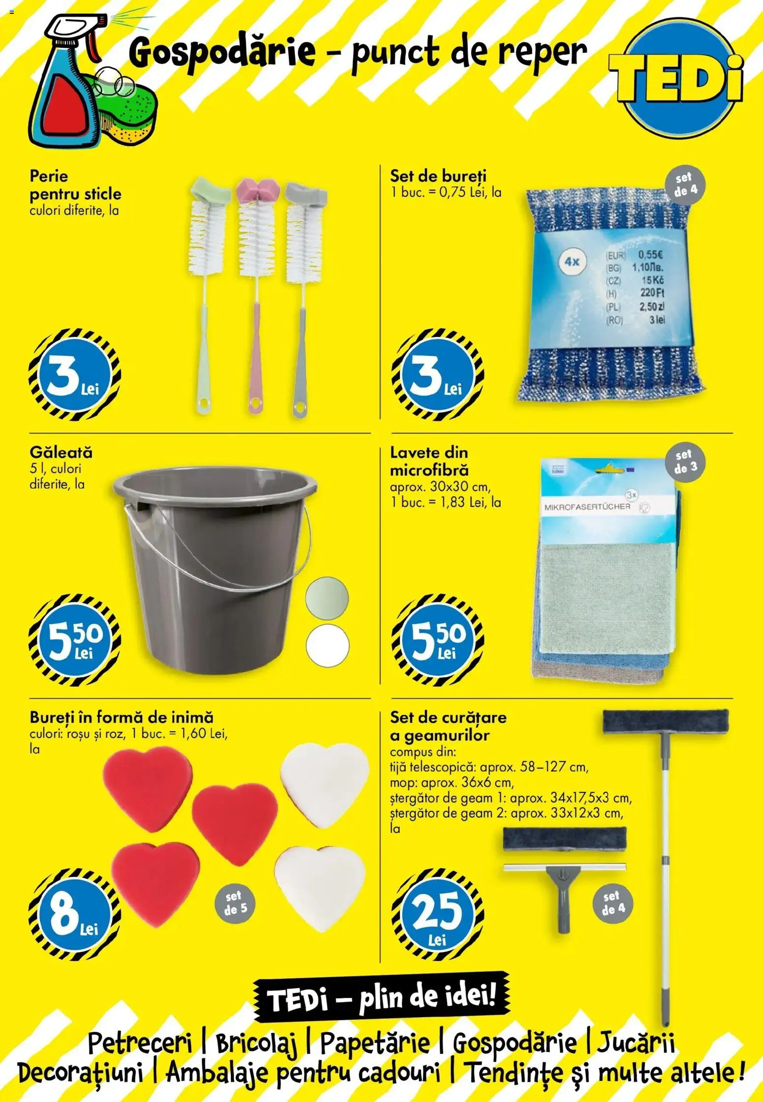 TEDi - Catalog TEDi până în data de 15.08.2026 - Oferta 09.08.2026 - 15.08.2026 | Pagină: 10 | Produse: Mop, Perie, Lavete