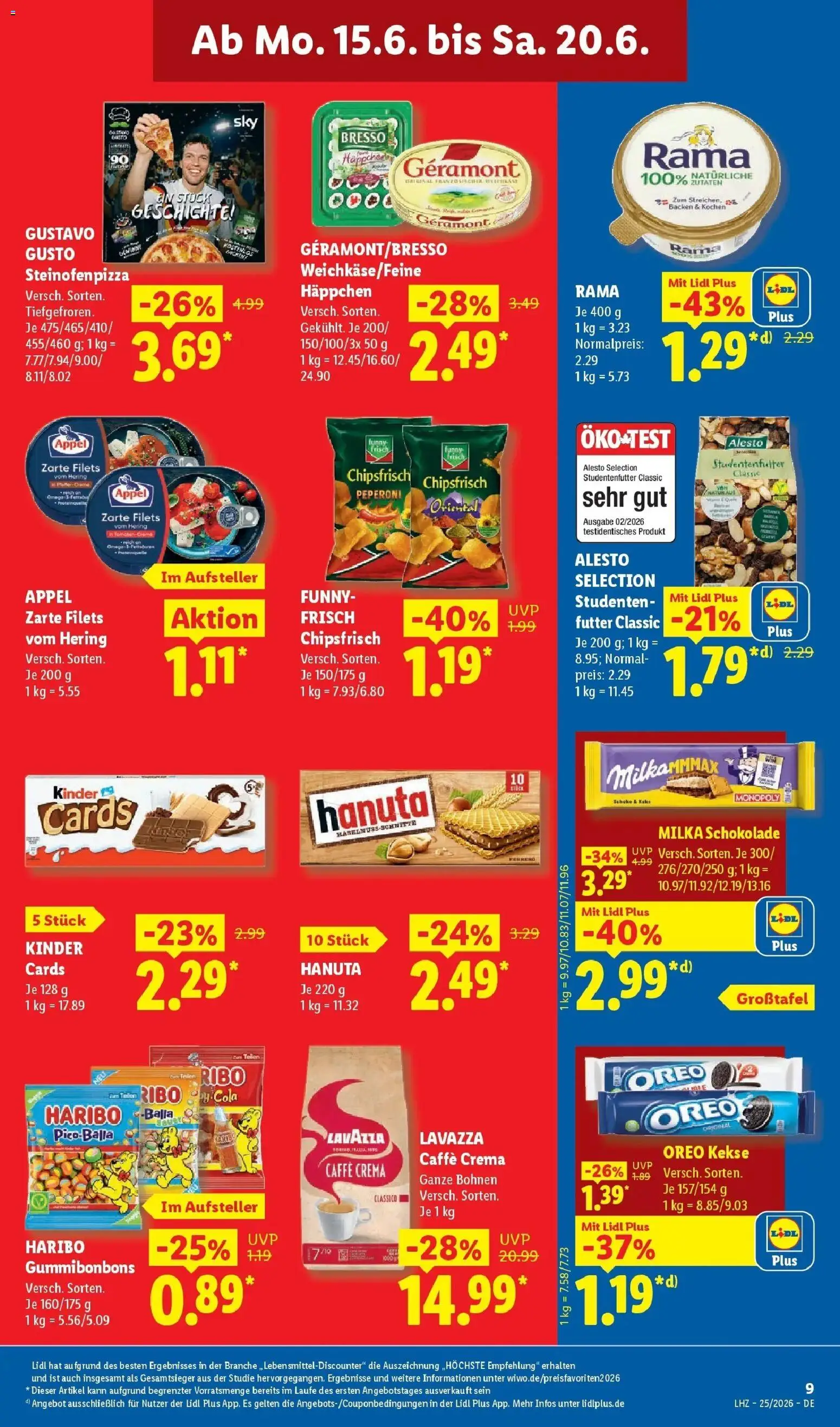 Lidl Prospekt Senftenberg – gültig ab 15.06.2026 | Seite: 23 | Produkte: Haribo, Cola, Milka, Kekse