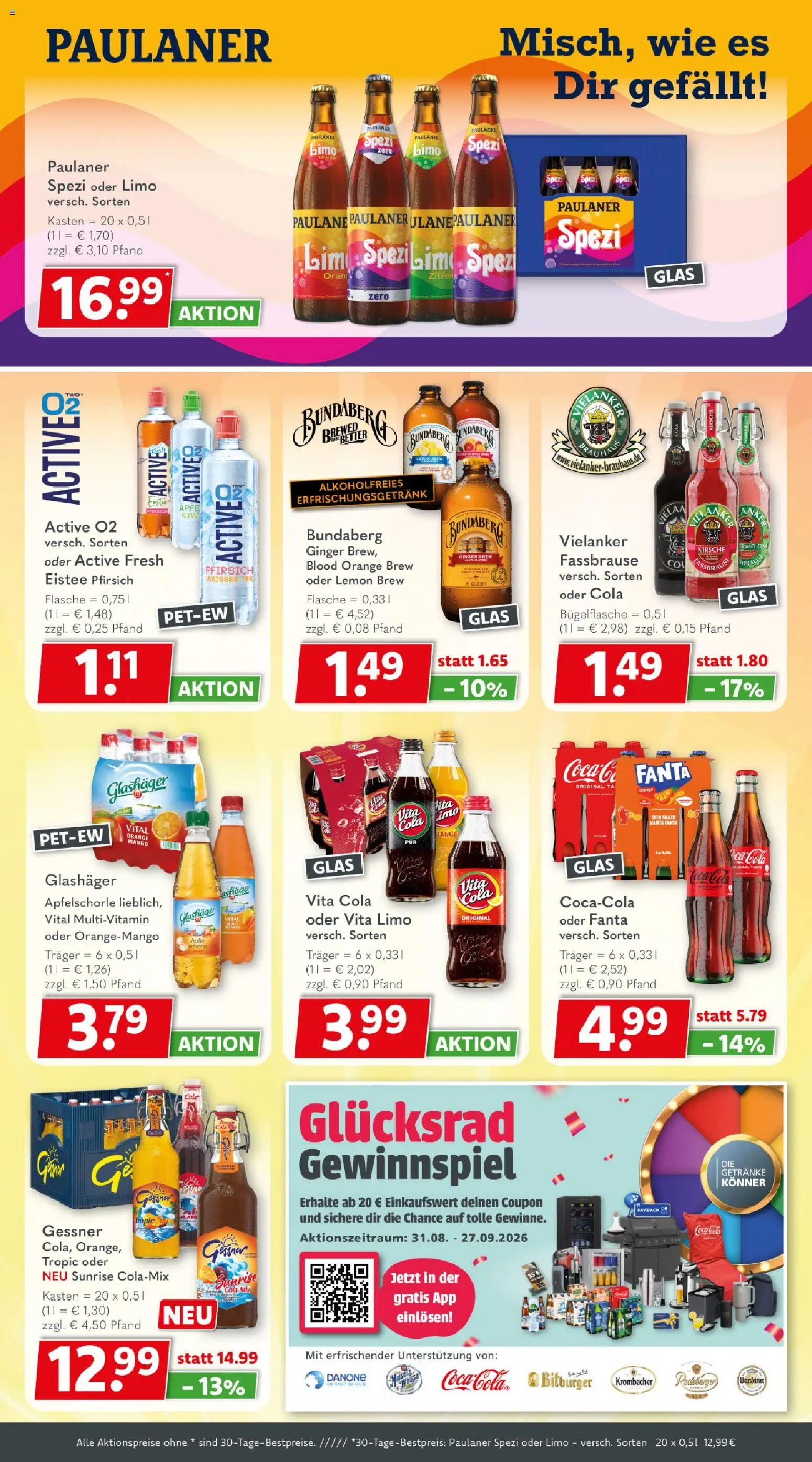 Getränkeland Prospekt – gültig ab 31.08.2026 | Seite: 5 | Produkte: Coca cola, Fanta, Paulaner spezi, Pfirsich