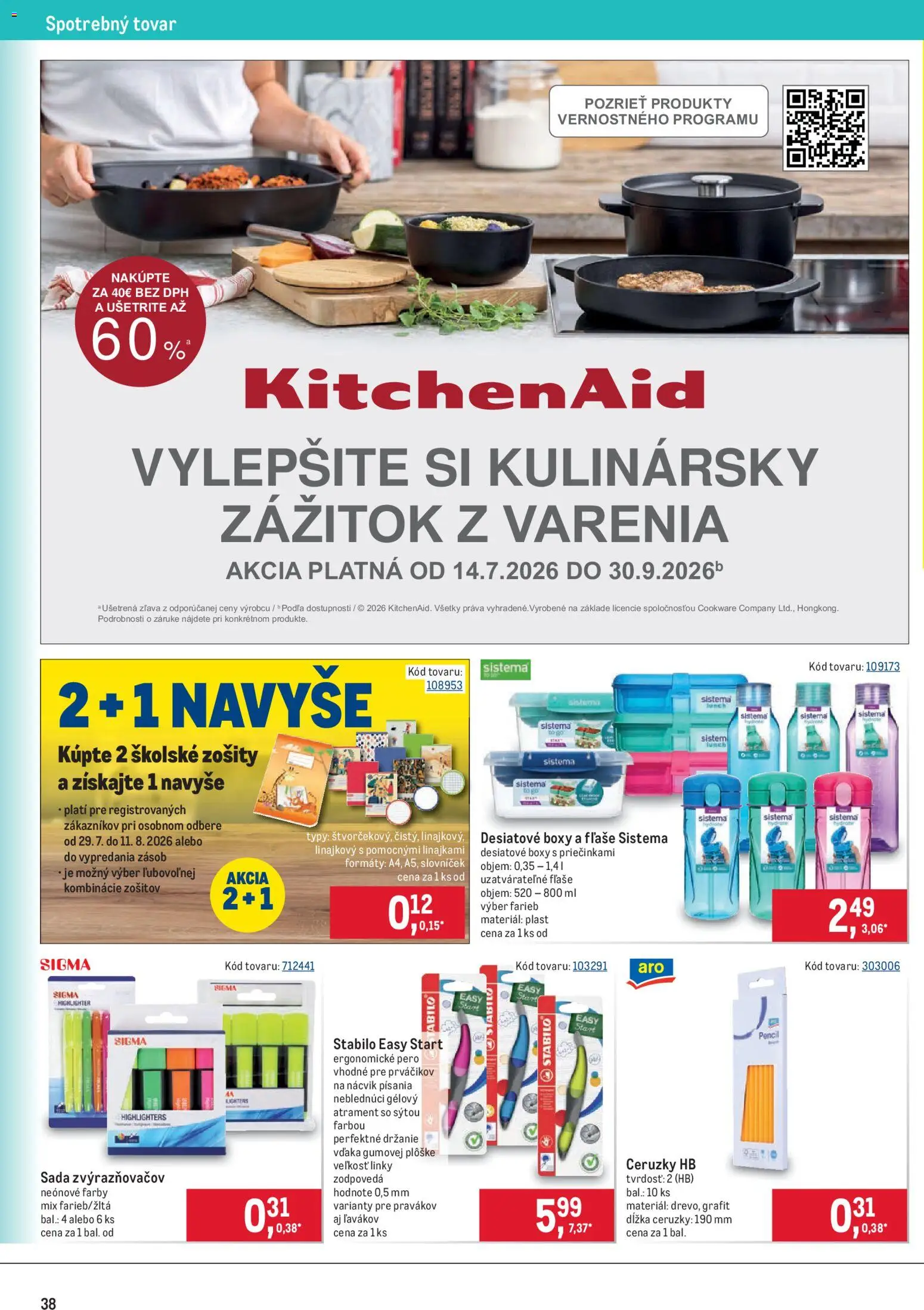 Nové Metro akcie – leták je platný od 29.07.2026 | Strana: 38 | Produkty: Pero
