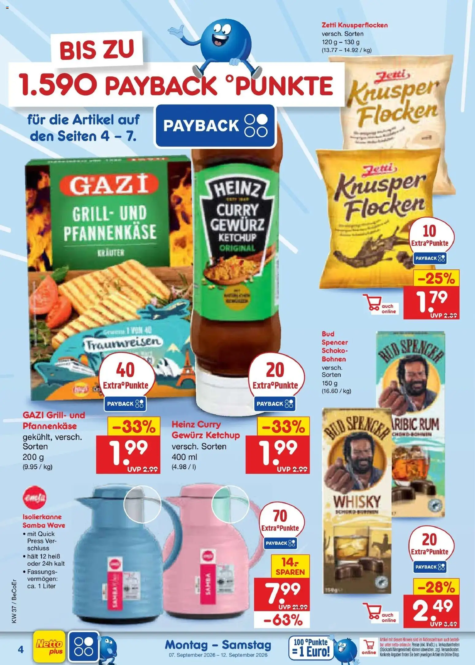 Netto Marken-Discount Prospekt Leipzig – gültig ab 07.09.2026 | Seite: 8 | Produkte: Whisky, Rum, Ketchup, Flocken