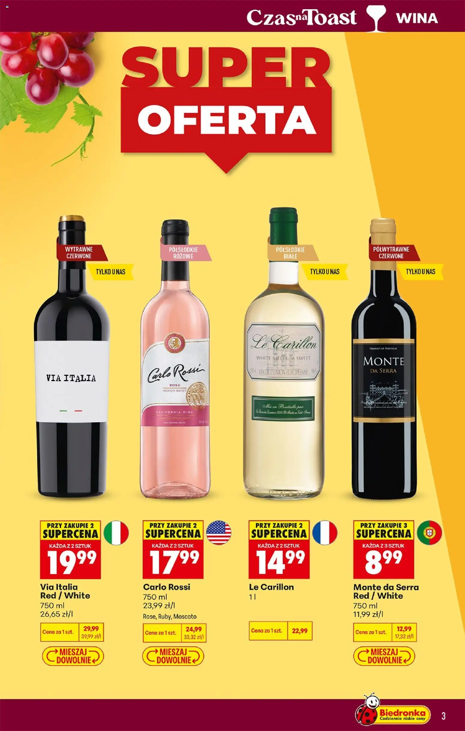 Biedronka Polsko leták - Czas na toast od 27.07.2026 | Strana: 3 | Produkty: Moscato