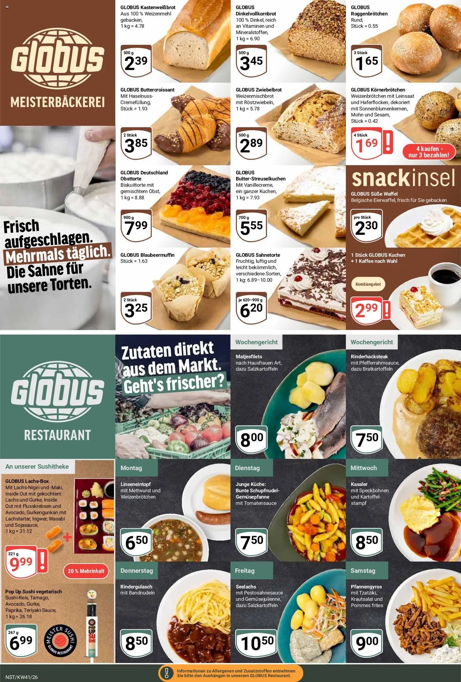 Globus Prospekt Neustadt a.d. Weinstraße – gültig ab 05.10.2026 | Seite: 7 | Produkte: Rindergulasch, Küche, Kuchen, Sahne