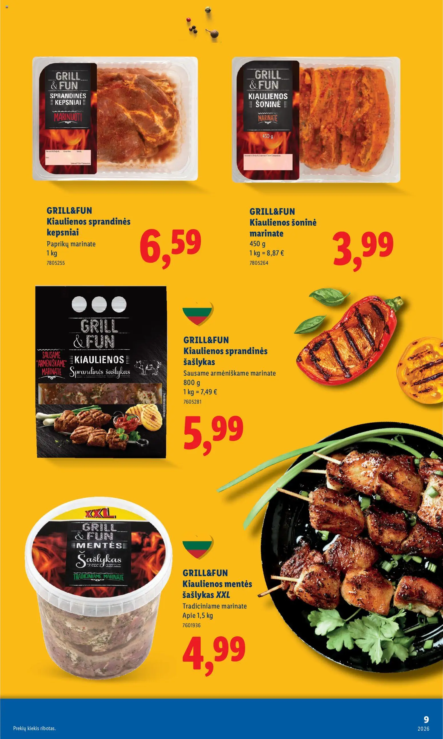 LIDL akcijos nuo 2026.04.06 | Puslapis: 11 | Prekių: Kiaulienos, Druska