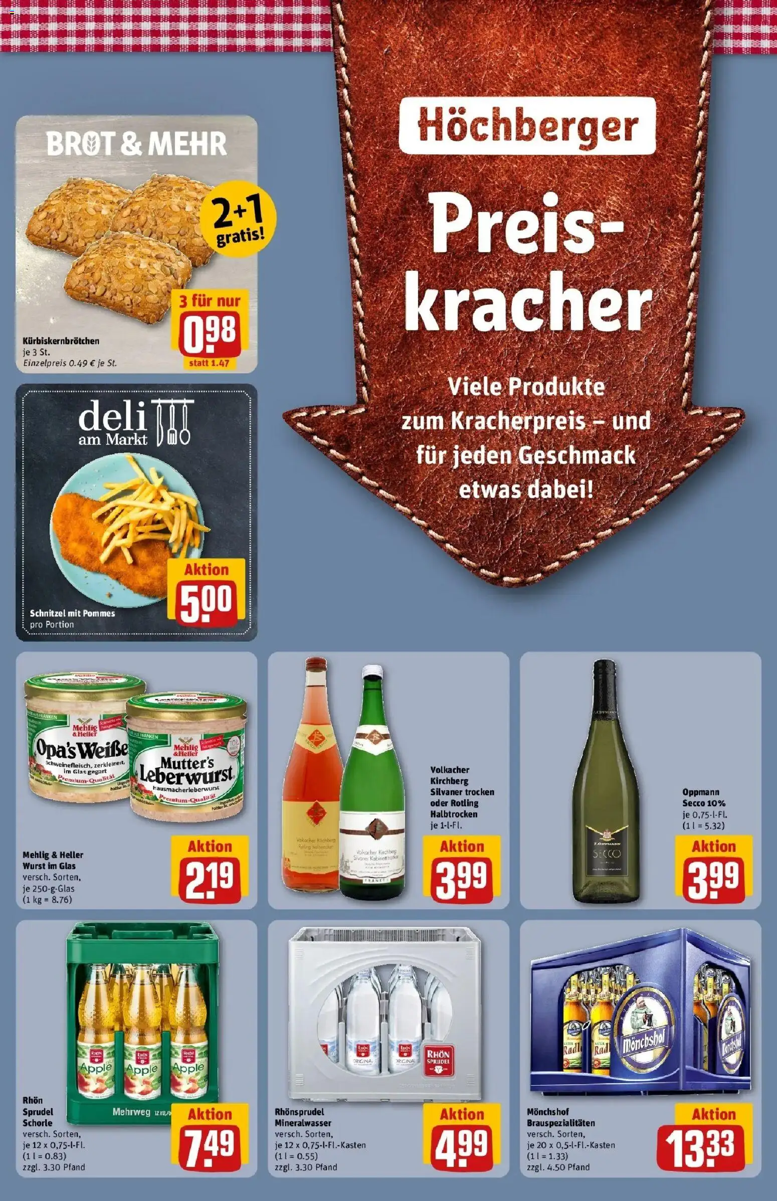 REWE Prospekt ab 31.08.2026 zum Blättern » Angebote | Seite: 35 | Produkte: Schnitzel, Mineralwasser, Apple, Wurst