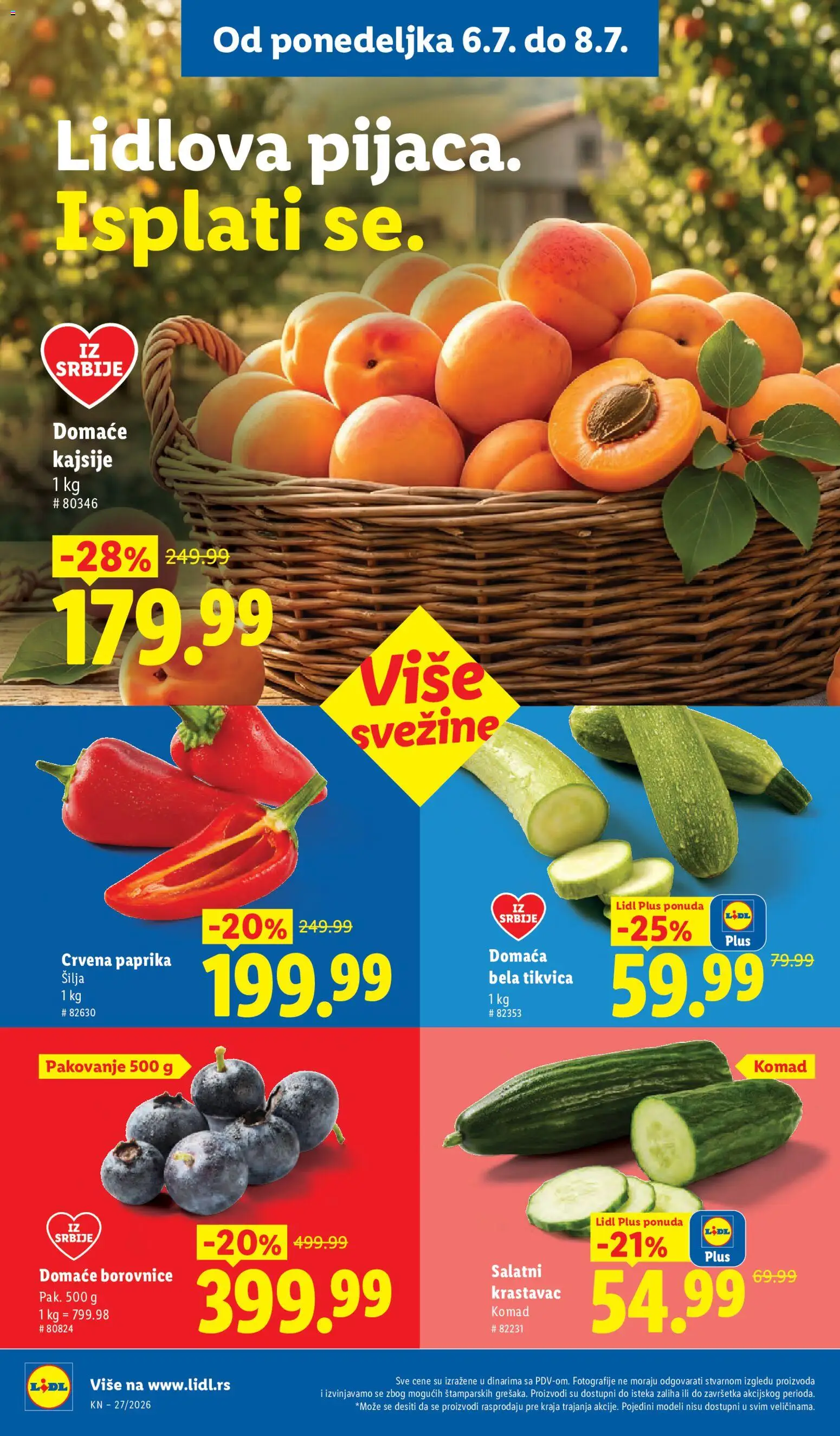 Lidl katalog - važi od 02.07.2026 | Strana: 92 | Proizvode: Krastavac, Paprika, Tikvica, Pakovanje