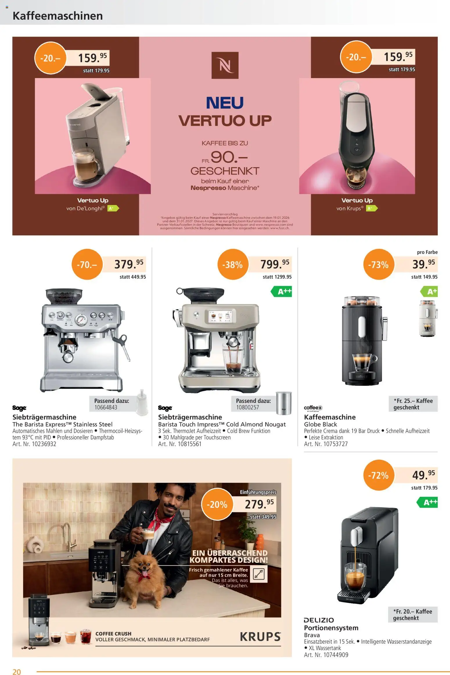 Fust aktionen – gültig ab 01.05.2026 | Seite: 20 | Produkte: Krups, Kaffee, Kaffeemaschine