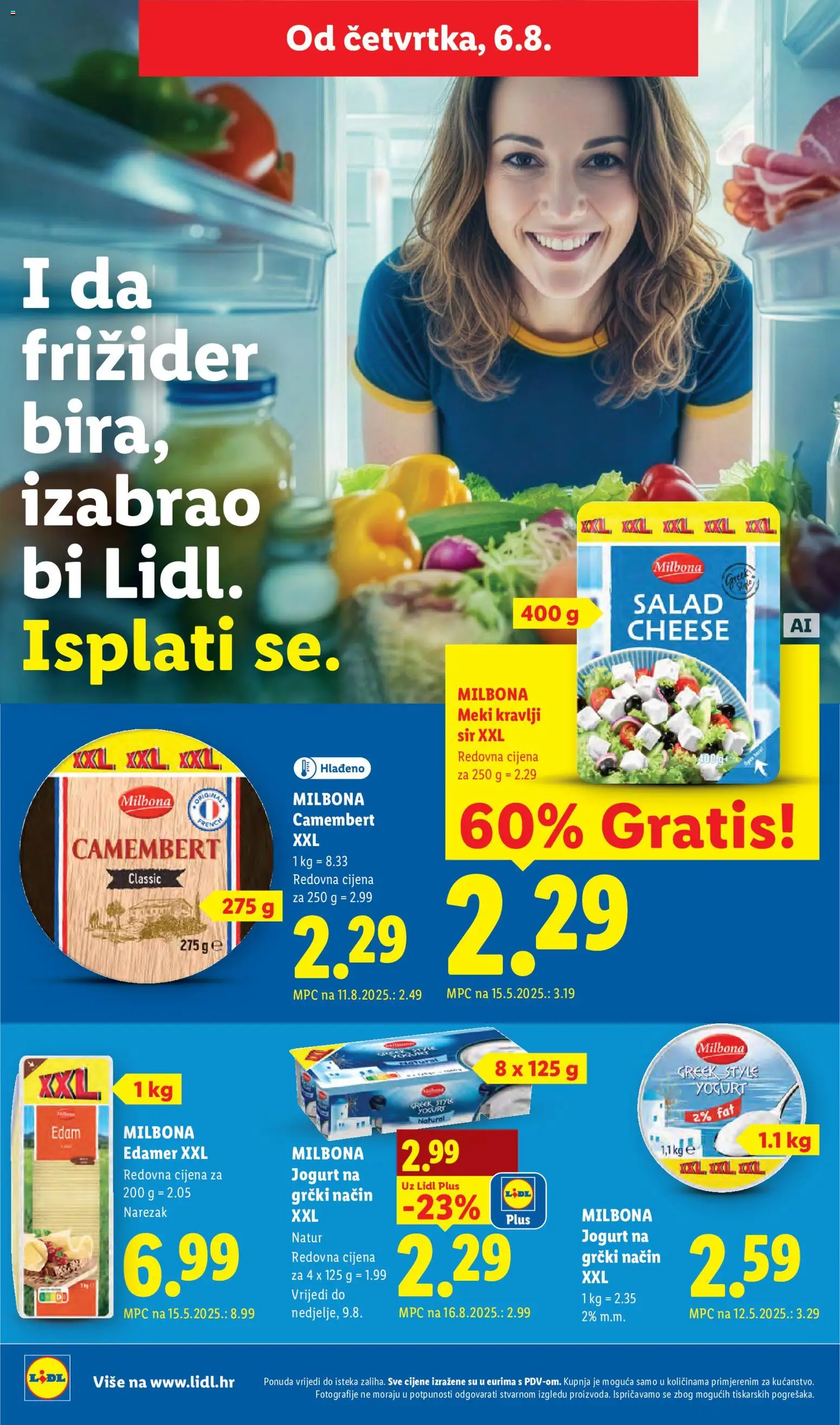 Lidl katalog | vrijedi od 03.08.2026 | Stranica: 52 | Proizvodi: Edam, Sir, Narezak, Camembert