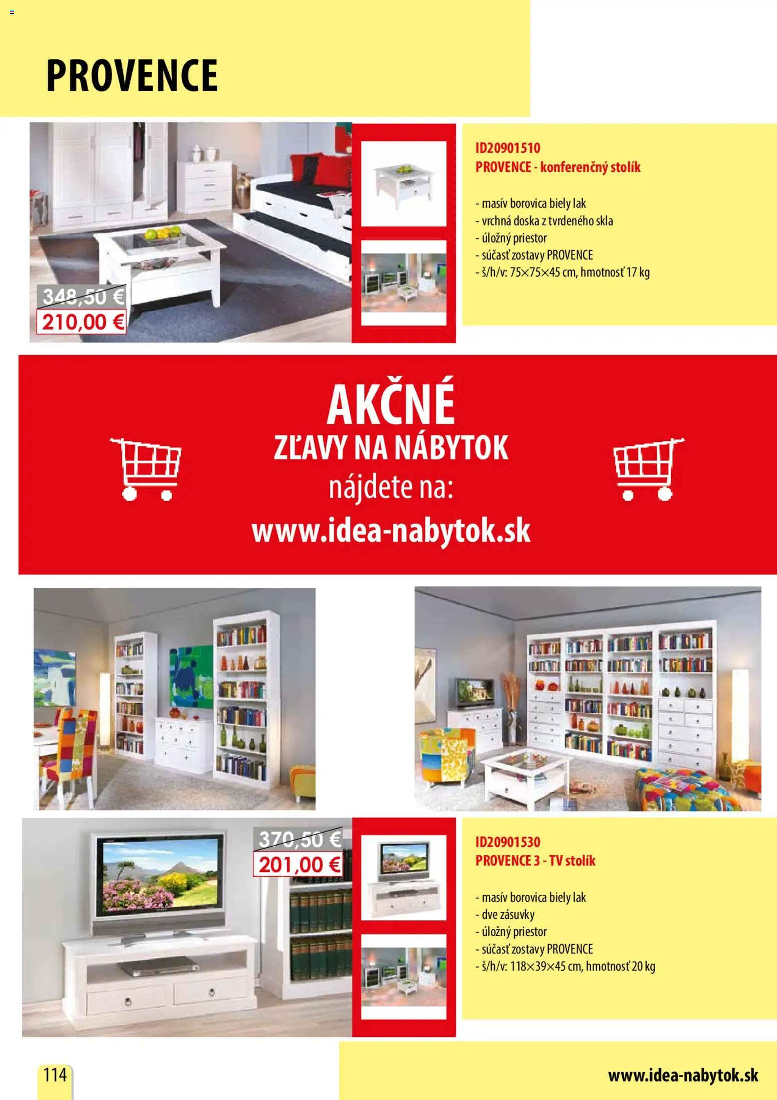 Nové IDEA nábytok akcie – leták je platný od 21.07.2026 | Strana: 114 | Produkty: Nábytok, Tv, Tv stolik, Konferenčný stolík