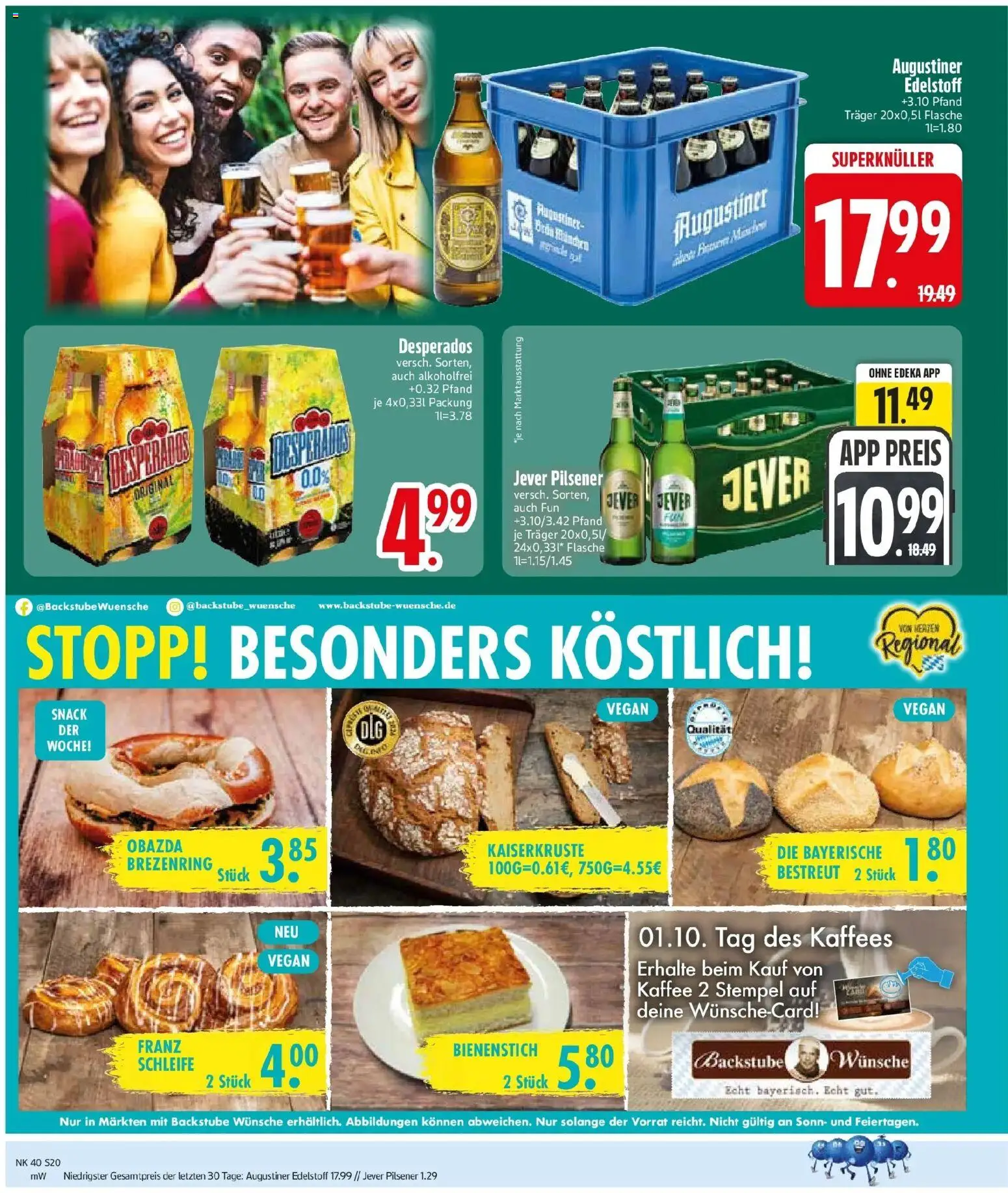 Edeka Prospekt Neusäß-Steppach (ab 28.09.2026) » Angebote Online | Seite: 22 | Produkte: Kaffee, Jever, Desperados