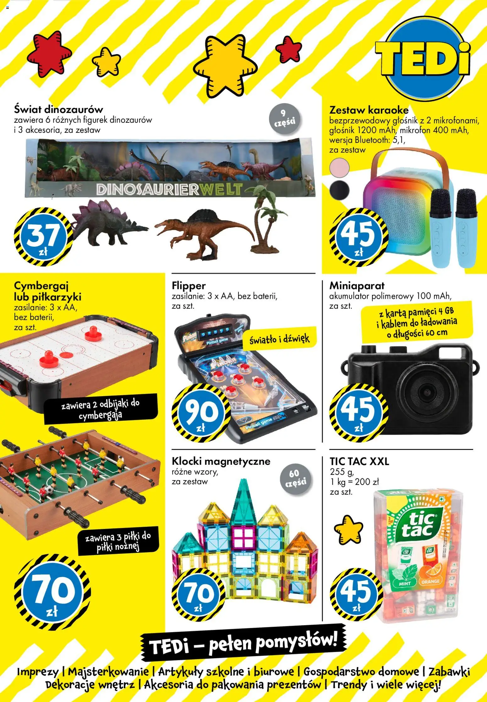 TEDi gazetka od 23.10.2026 | Strona: 9 | Produkty: Karta, Mikrofon, Dekoracje, Klocki magnetyczne
