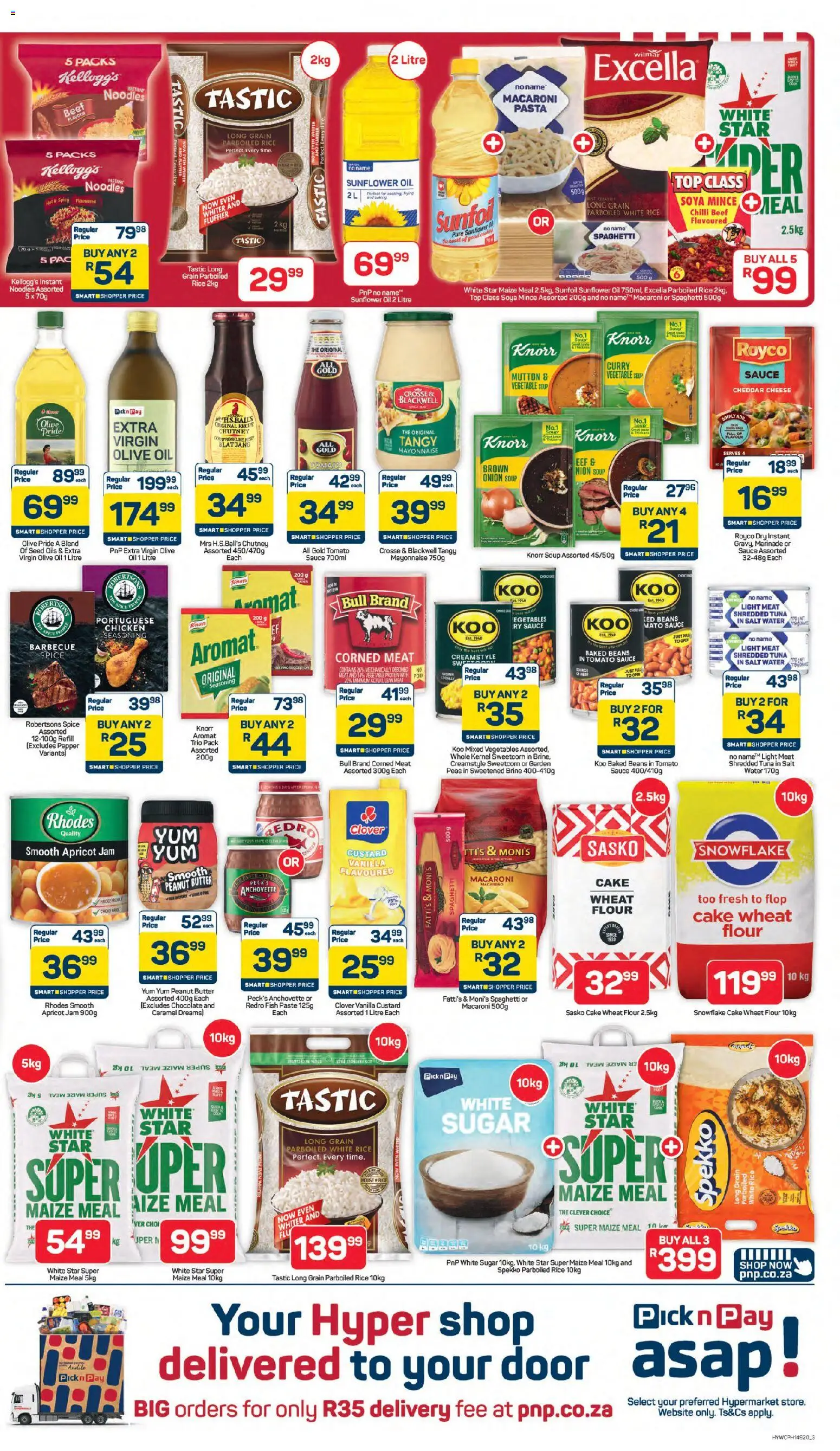New Pick n Pay catalogue – valid from 25.05.2026 | Page: 3 | Products: Tuna, Cheese, Oil, Noodles