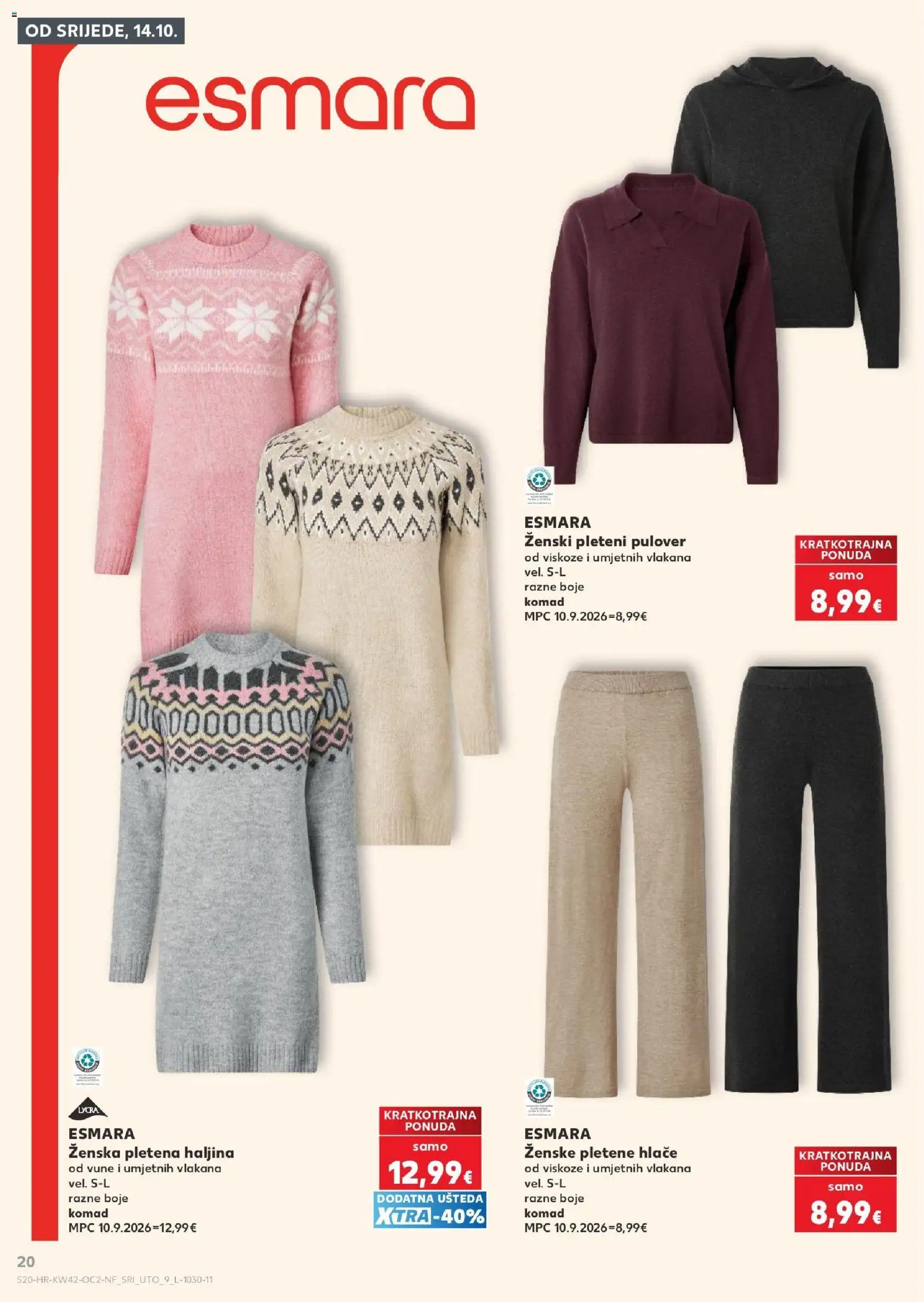 Kaufland katalog | vrijedi od 14.10.2026 | Stranica: 20 | Proizvodi: Hlače, Haljina