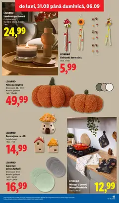 Ofertele Lidl valabile de la 31.08.2026 | Pagină: 43 | Produse: Perne, LED, Baterii, Lumanare parfumata
