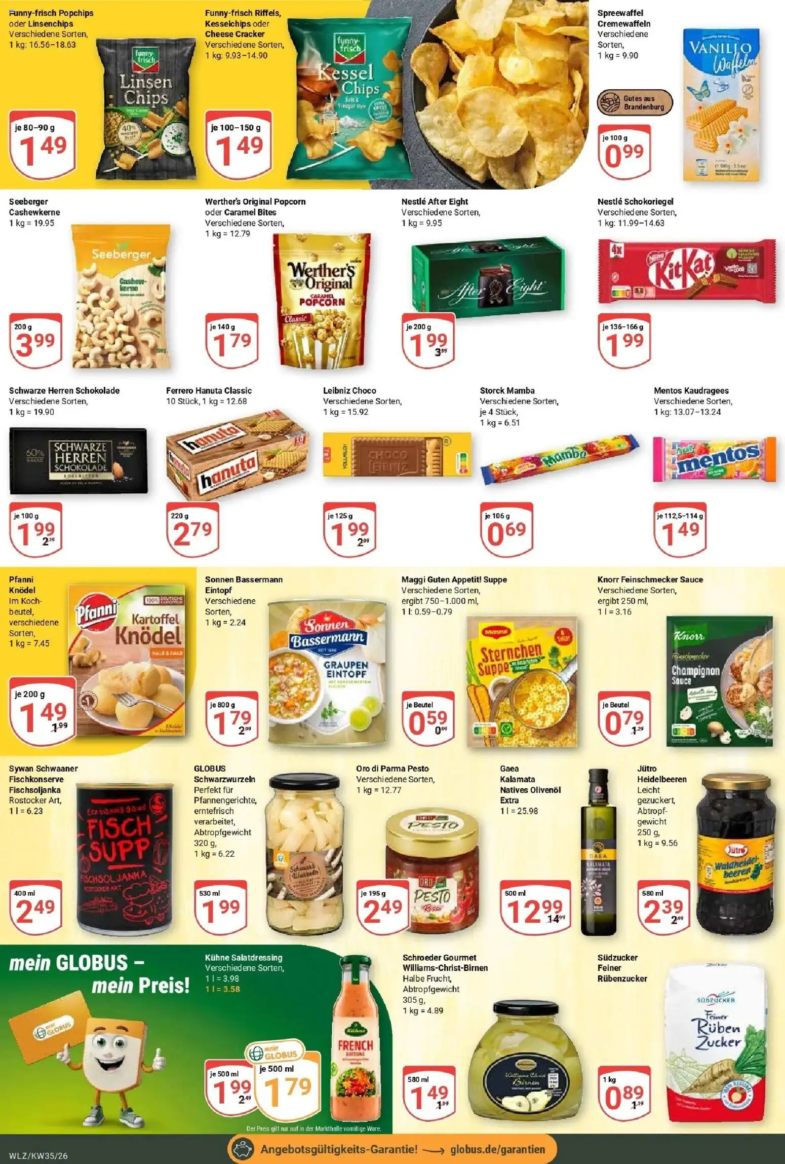 Globus Prospekt Weischlitz (ab 24.08.2026) » Angebote online | Seite: 18 | Produkte: Maggi, Funny frisch, Oro di parma, Zucker