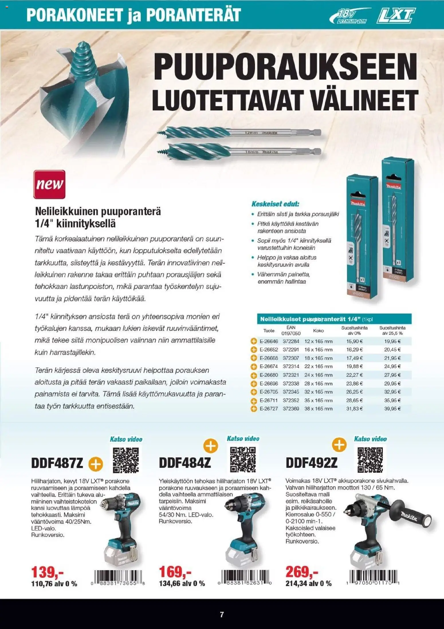 Makita tarjoukset – voimassa 01.01.2026 alkaen | Sivu: 7