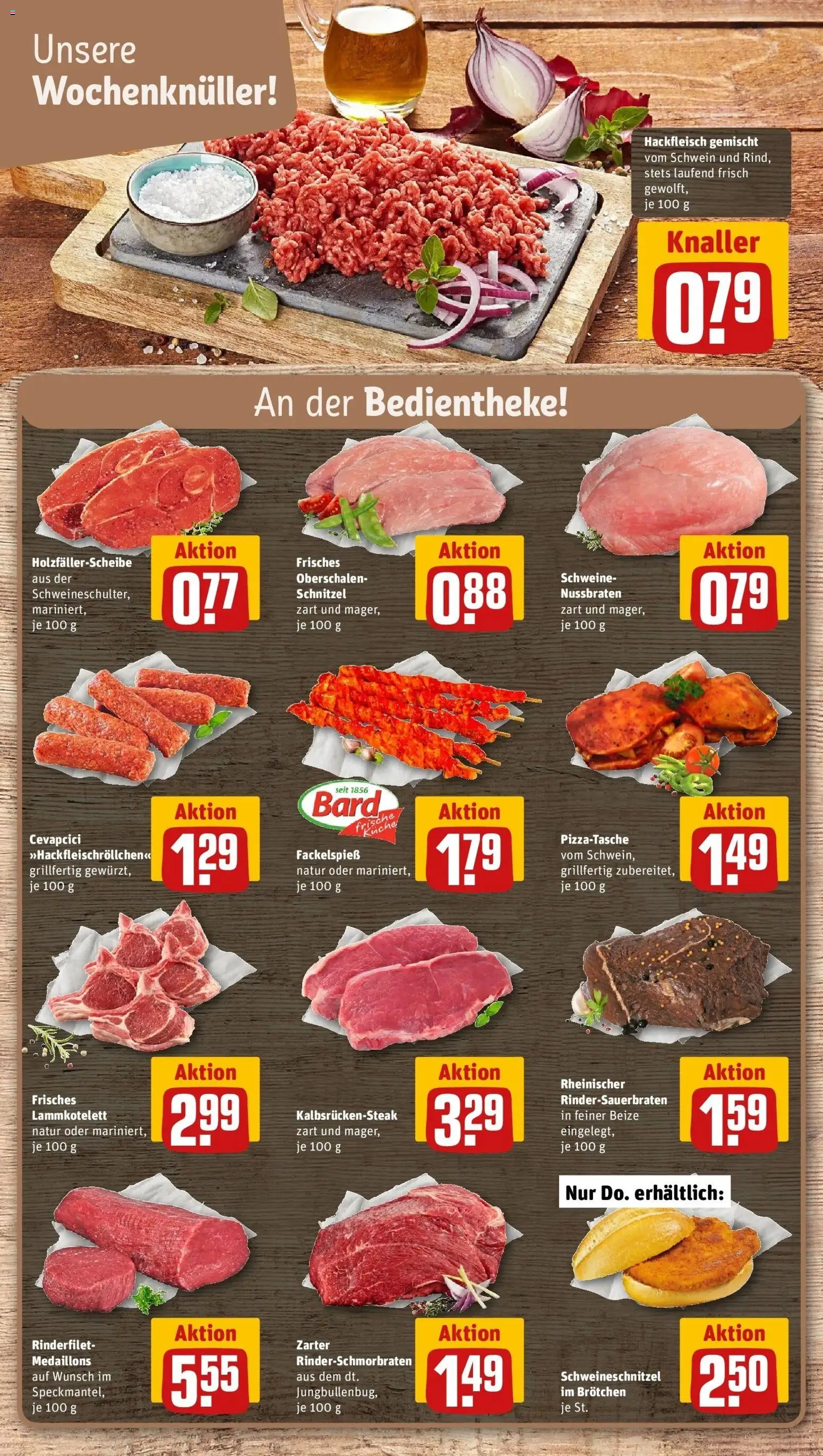 REWE Prospekt ab 17.08.2026 zum Blättern » Angebote | Seite: 10 | Produkte: Rinderfilet, Küche, Cevapcici, Hackfleisch