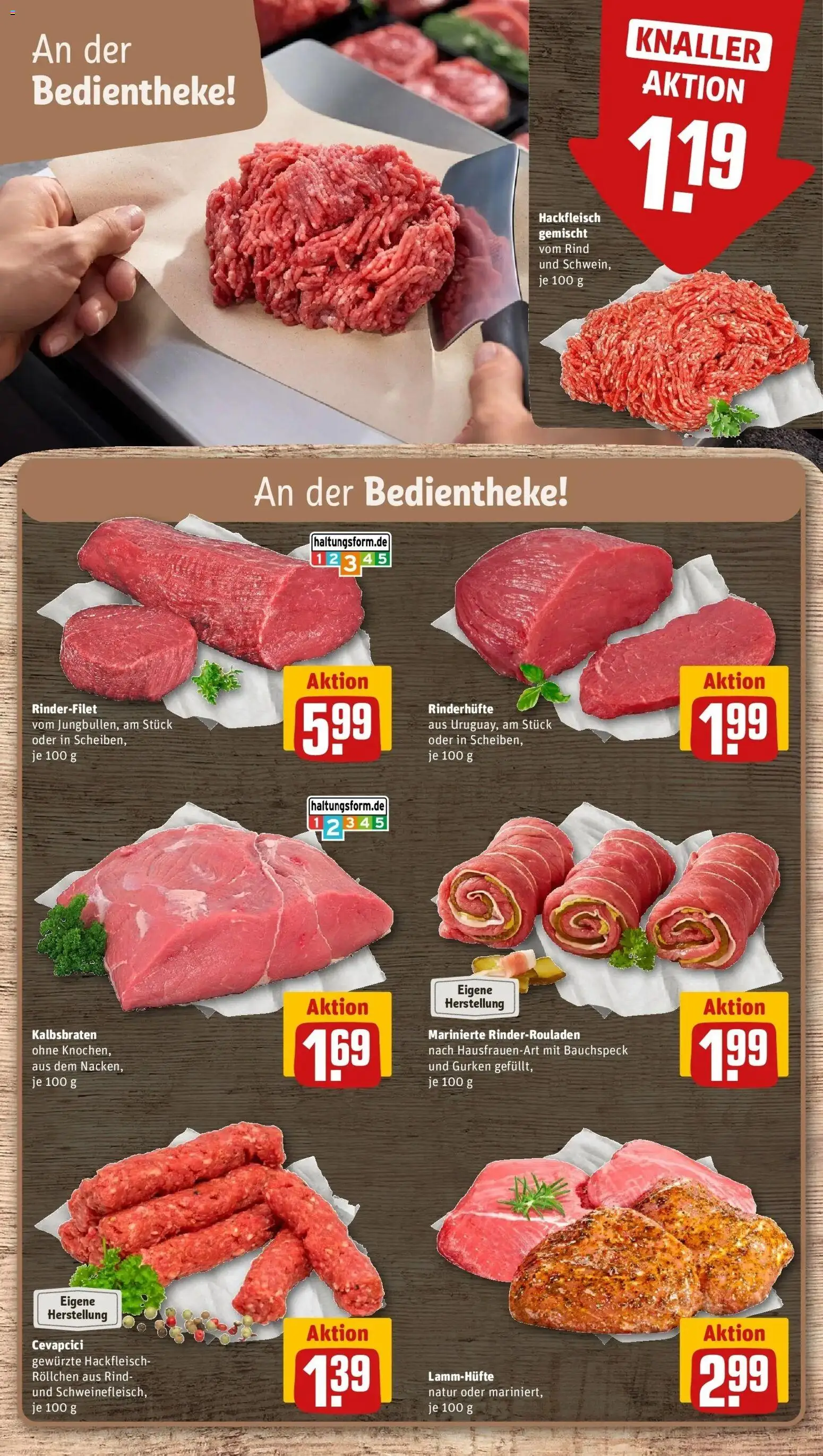 REWE Prospekt ab 28.09.2026 zum Blättern » Angebote | Seite: 14 | Produkte: Cevapcici, Schweinefleisch, Gurken, Hackfleisch