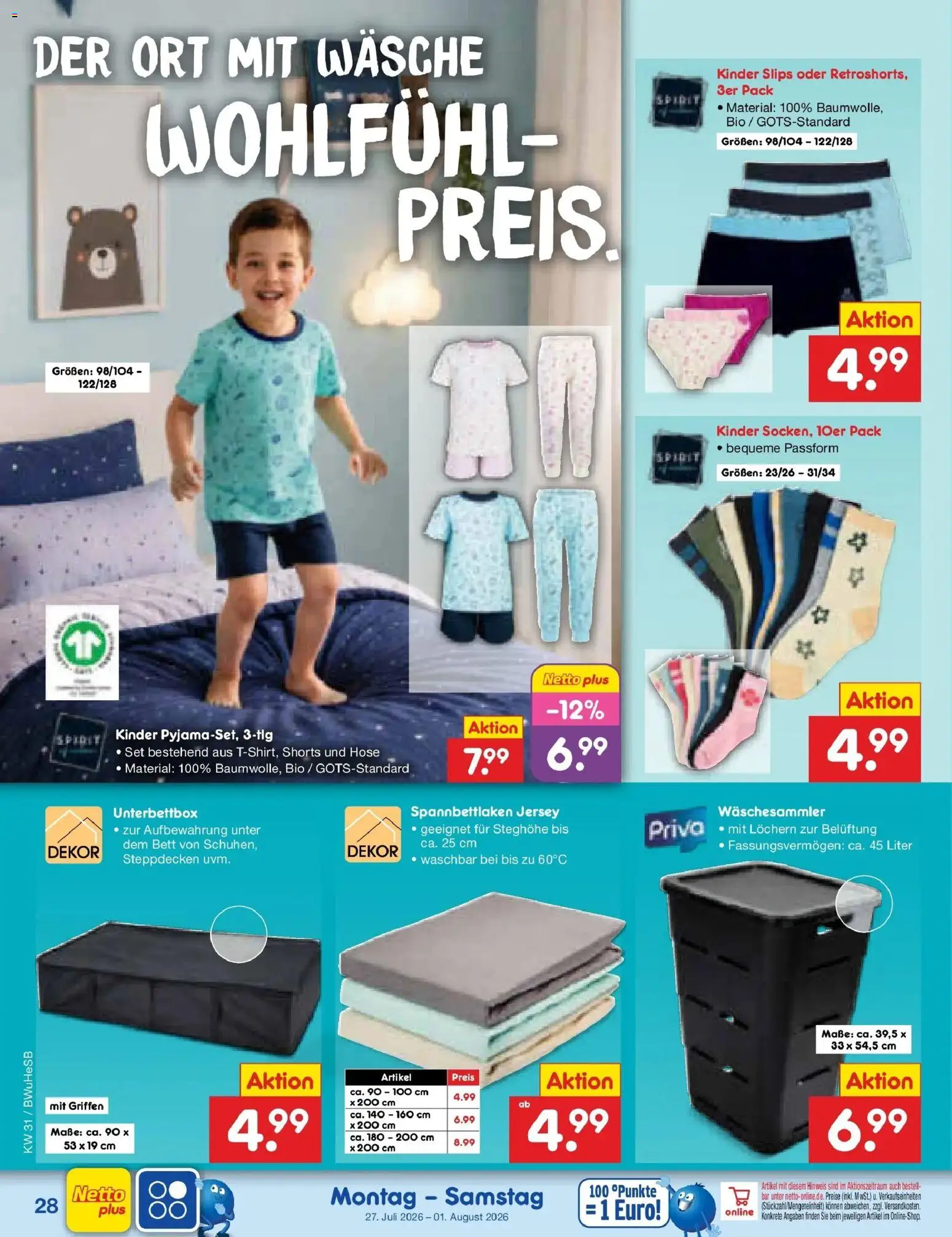 Netto Marken-Discount Prospekt Bielefeld – gültig ab 27.07.2026 | Seite: 43 | Produkte: Bett, Hose
