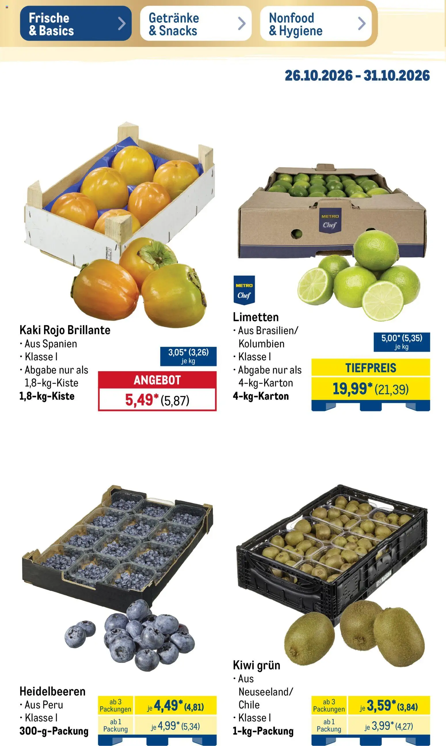 Metro NonFood-Angebote – gültig ab 26.10.2026 | Seite: 38 | Produkte: Pommes, Pommes frites, Fisch, Avocado