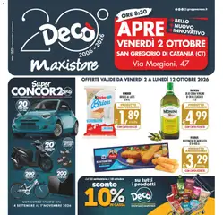 Anteprima del volantino Decò volantino MaxiStore Catania valido a partire dal 02/10/2026