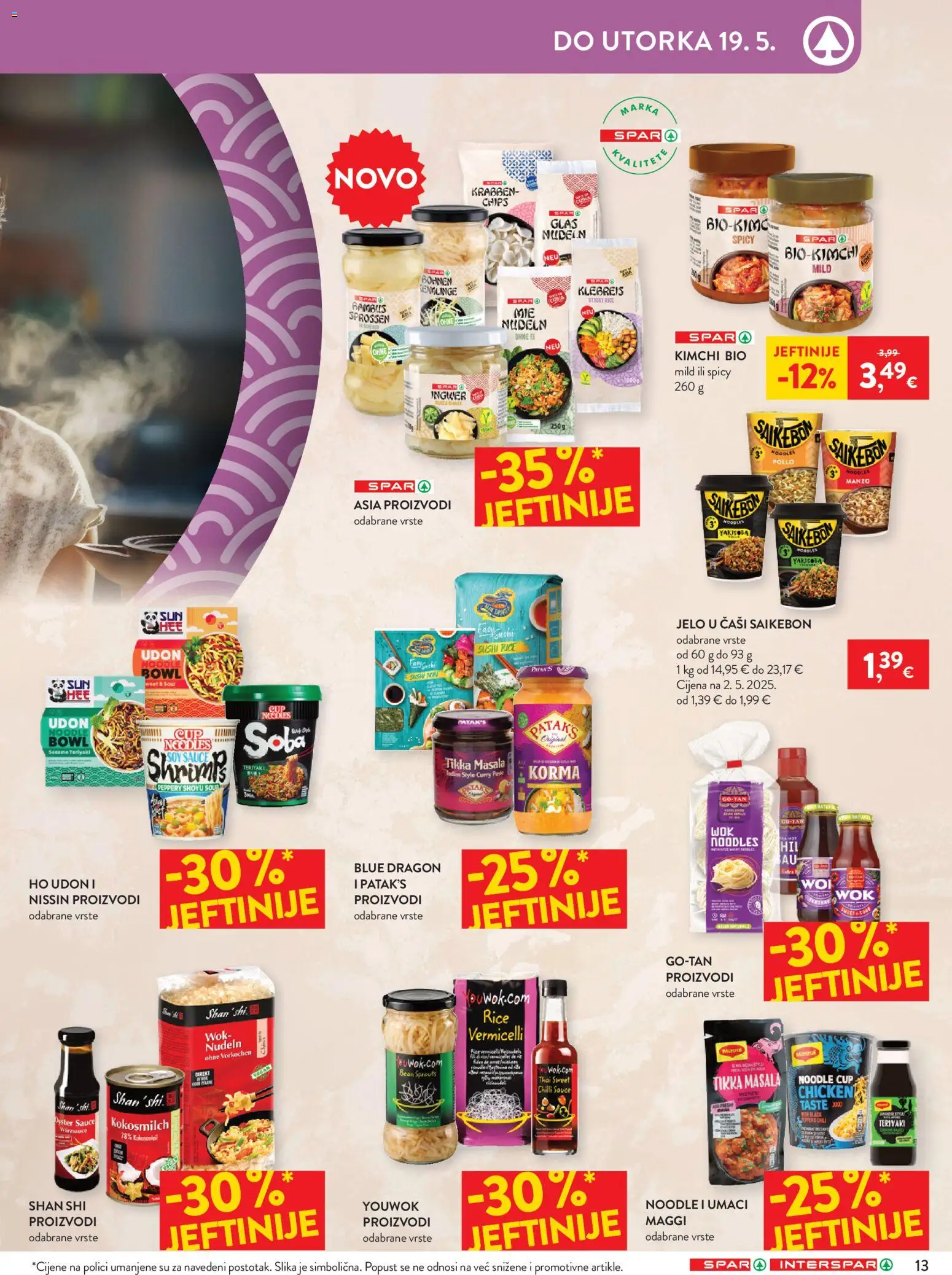 Spar katalog | vrijedi od 13.05.2026 | Stranica: 15 | Proizvodi: Sushi, Noodle, Curry
