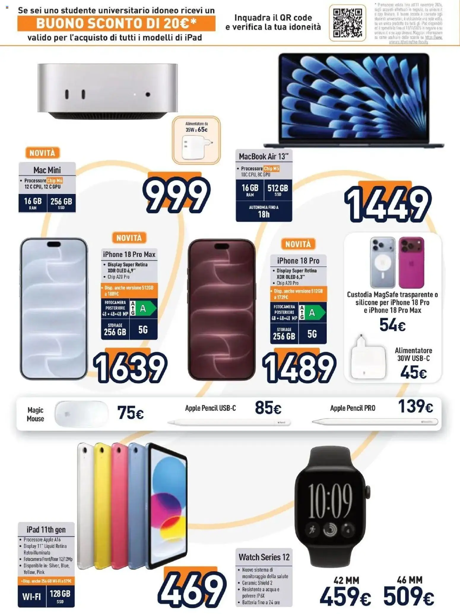 Nuovo Unieuro volantino Più gusto alle tue passioni dal 12/10/2026 > offerte anteprima 🛍️ | Pagina: 12 | Prodotti: Macbook air, Acqua, The, Batteria