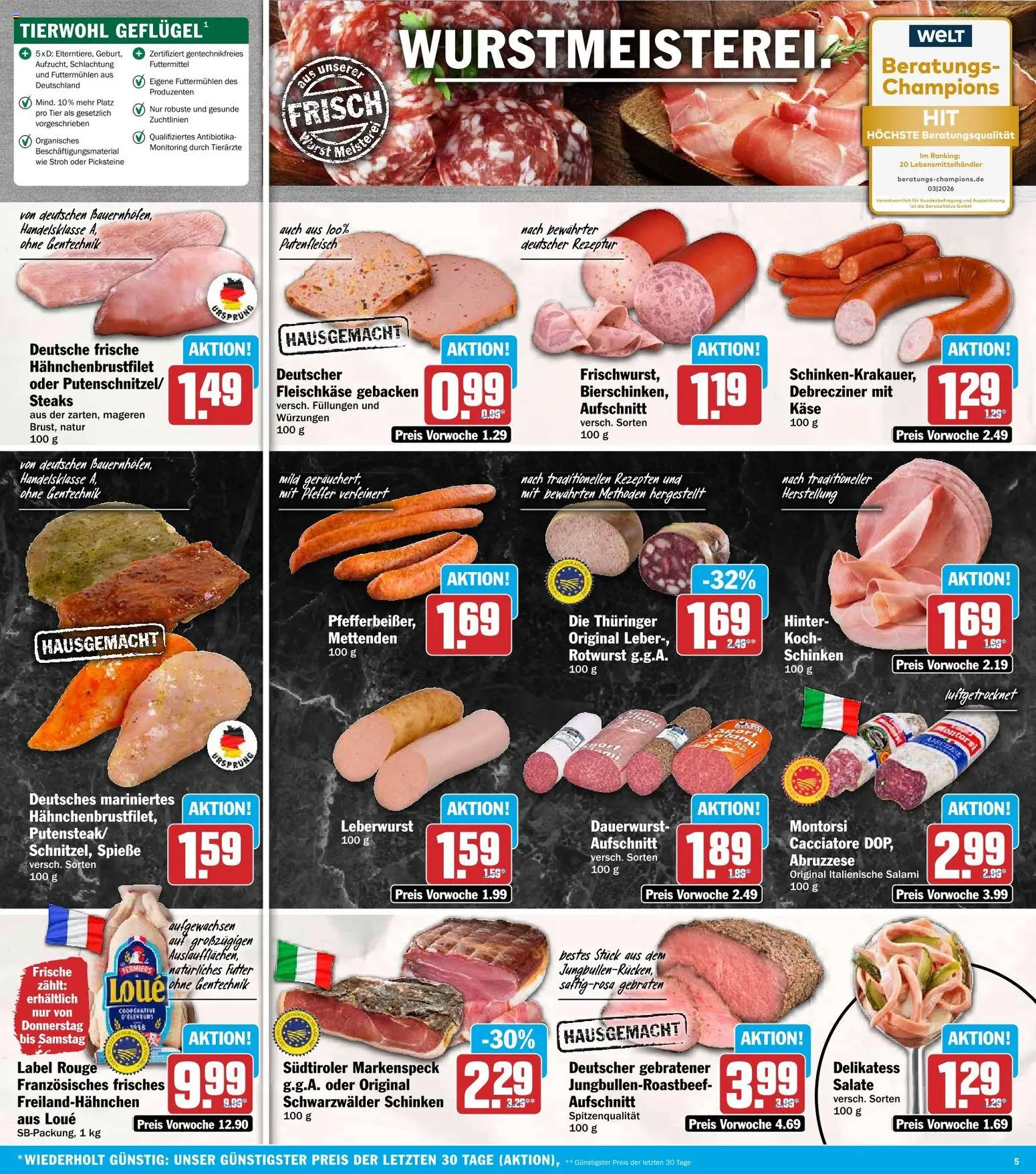 HIT Prospekt – gültig ab 28.09.2026 | Seite: 5 | Produkte: Käse, Rouge, Pfeffer, Salami