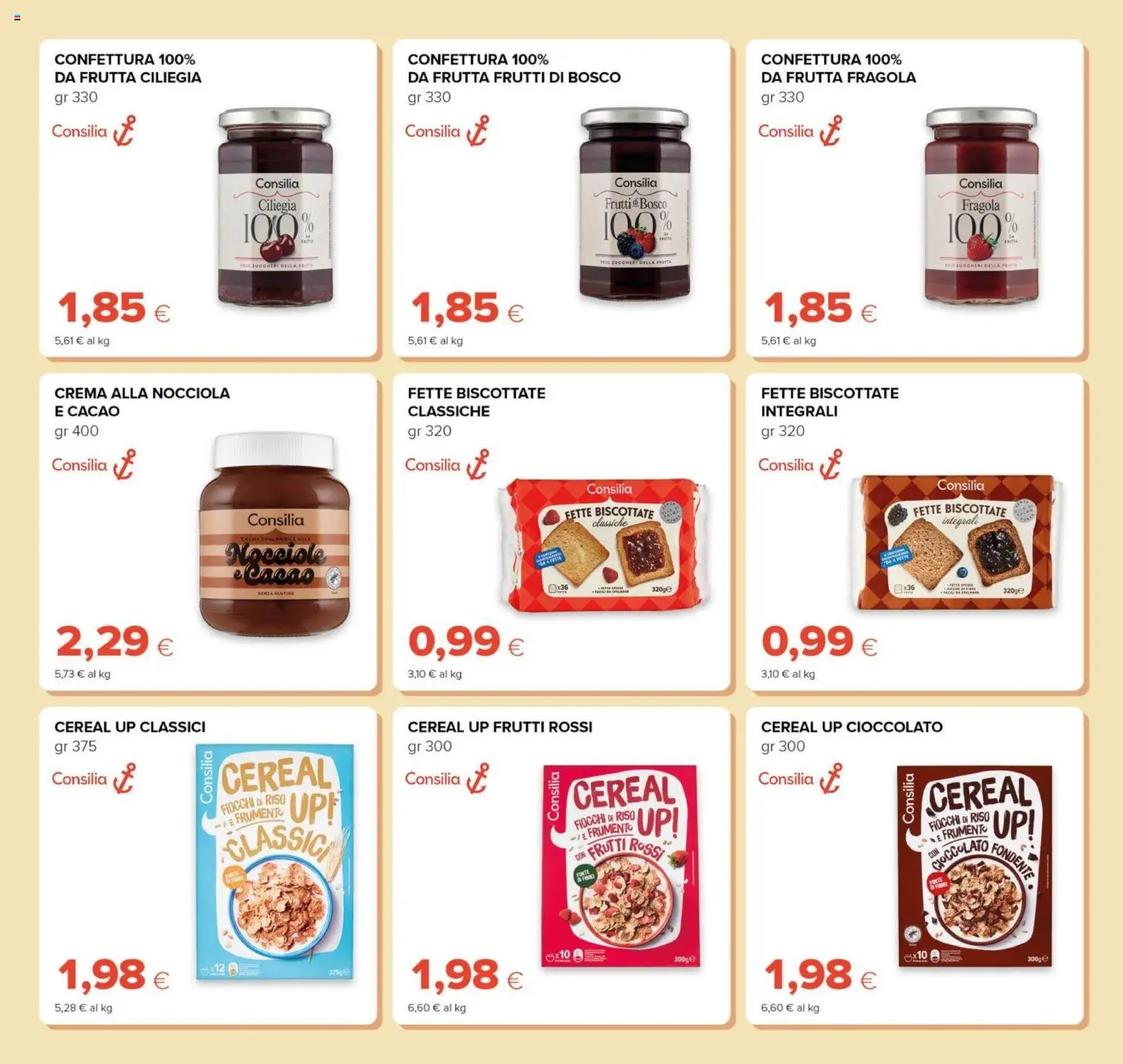 Volantino Tigre del 21/08/2026 | Pagina: 25 | Prodotti: Frutti di bosco, Crema, Fiocchi, Nocciole