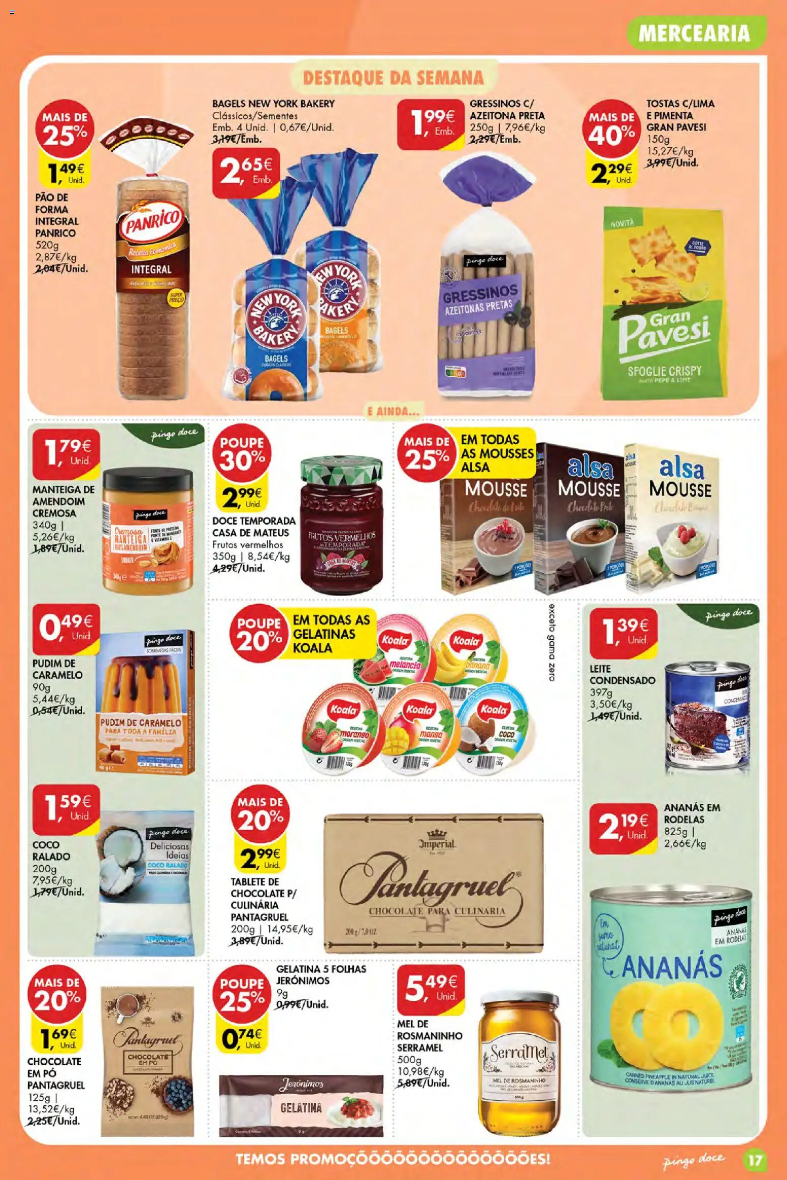 Pingo Doce Poupe Esta Semana Açores │ válido de 17/09/2026 | Página: 17 | Produtos: Tostas, Pudim, Leite, Pão