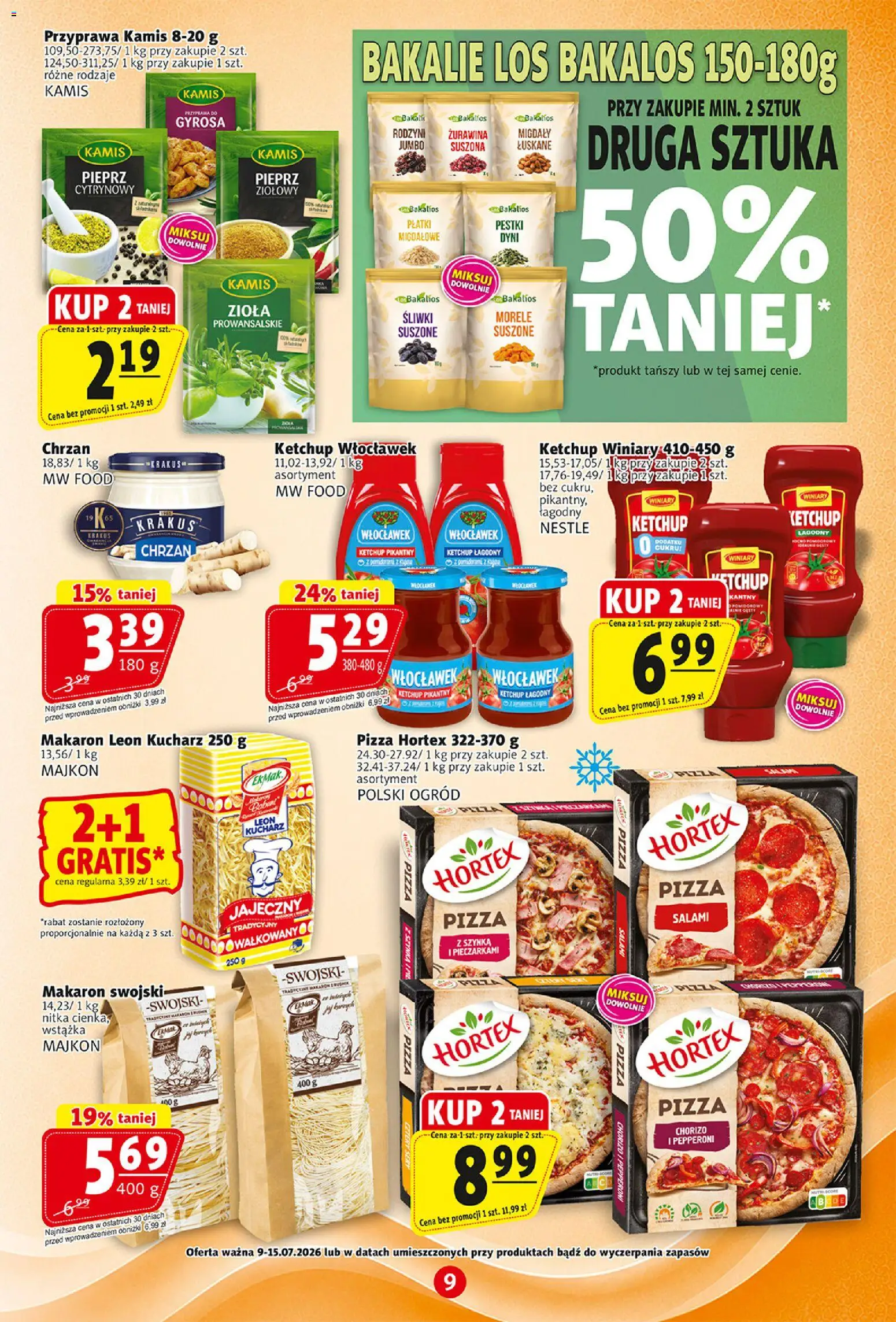 Prim Market gazetka od 09.07.2026 | Strona: 9 | Produkty: Morele, Sery, Płatki, Pieprz