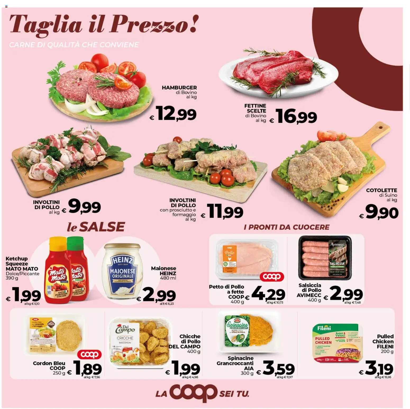Volantino COOP del 09.06.2026 | Pagina: 10 | Prodotti: Petto di Pollo, Pollo, Maionese, Salsiccia