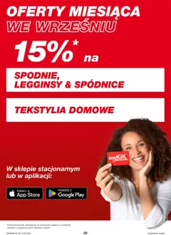 Pogląd oferty "Kik gazetka" - ważna od 14.09.2026 | Strona: 8 | Produkty: Spódnice, Legginsy, Tekstylia domowe, Tekstylia