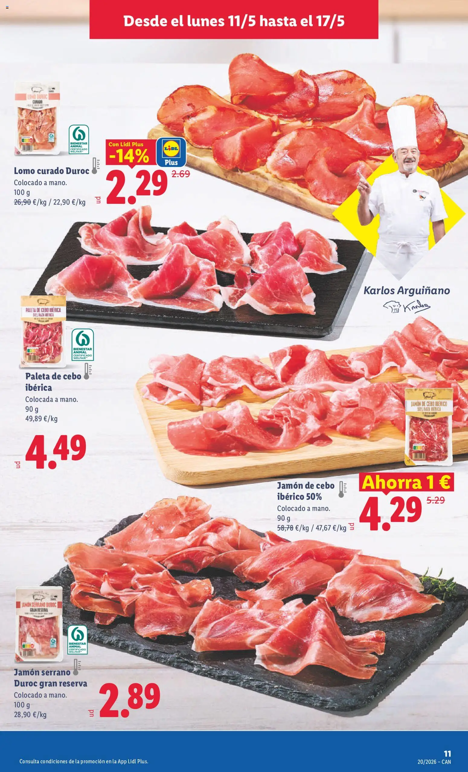 Lidl folleto │ válido desde el 11.05.2026 | Página: 15 | Productos: Jamón serrano, Jamón