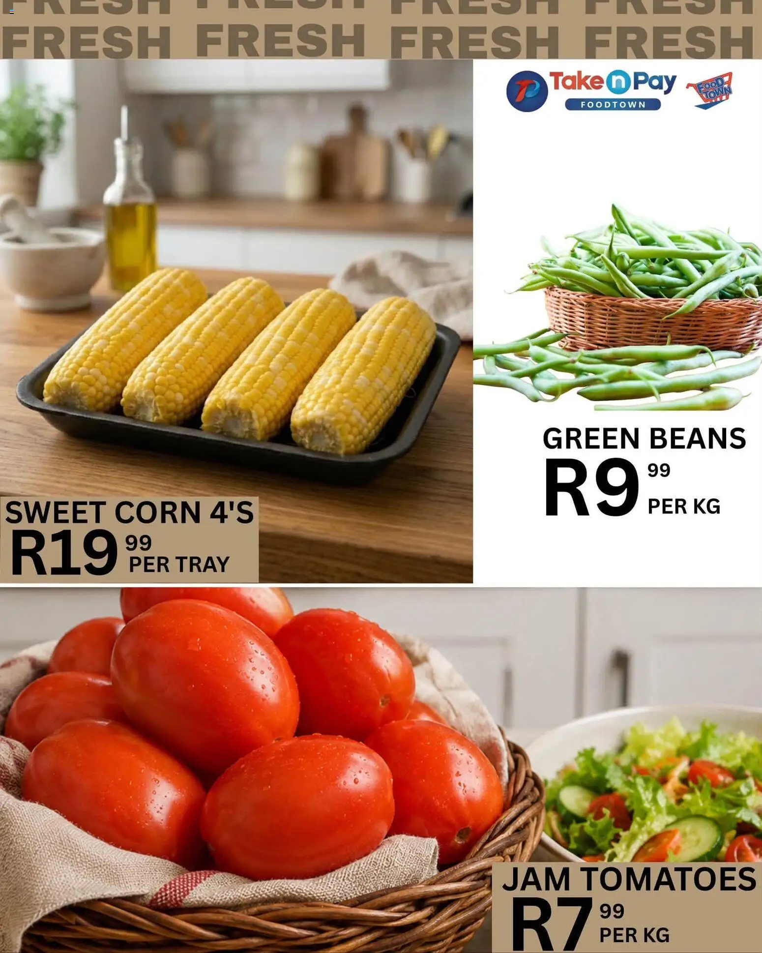New Take n Pay catalogue – valid from 21/08/2026 | Page: 16 | Products: Beans, Jam, Tray, Tomatoes