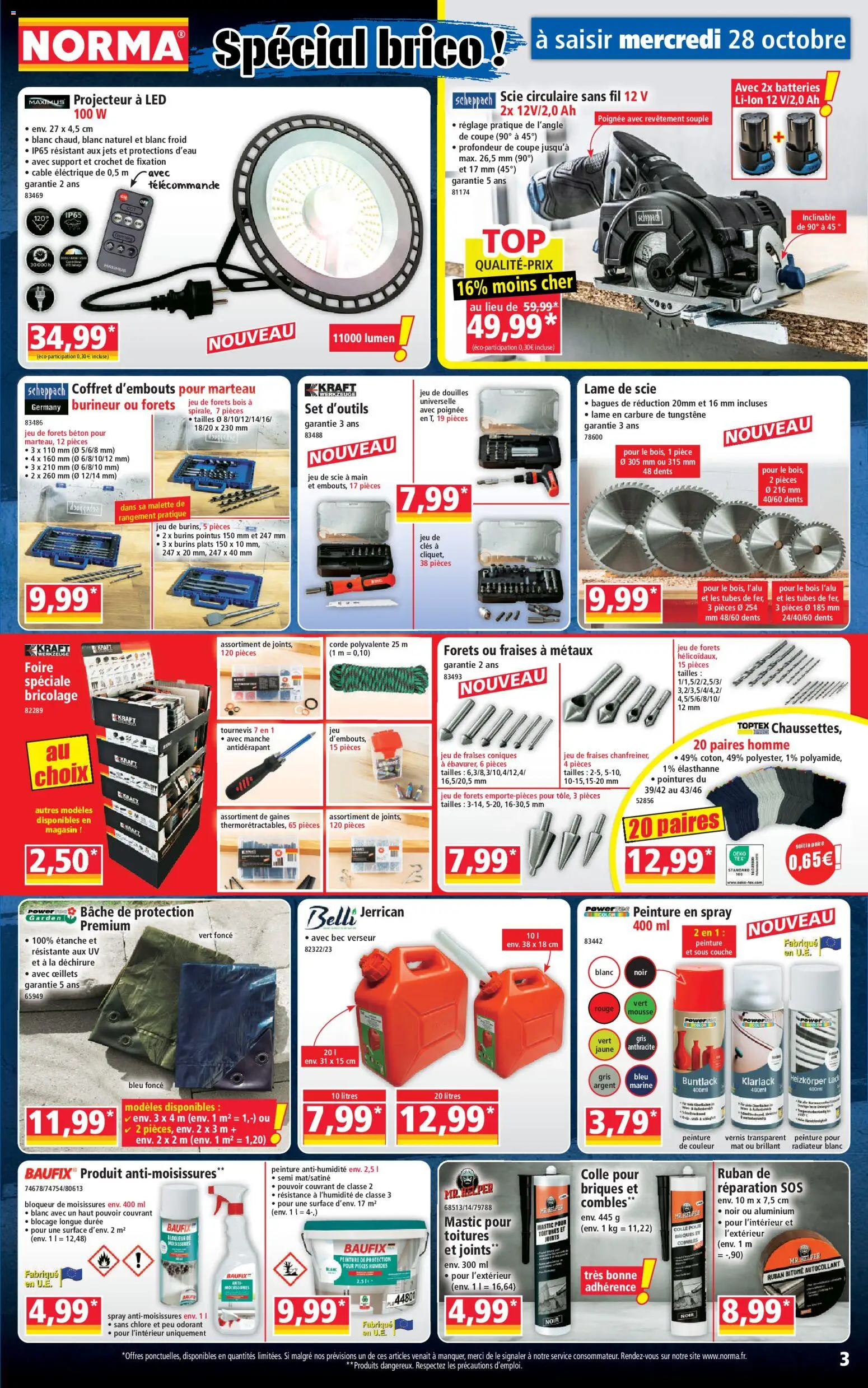 {H1} | Page: 3 | Produits: Peinture, Set d'outils, Briques, Fraises