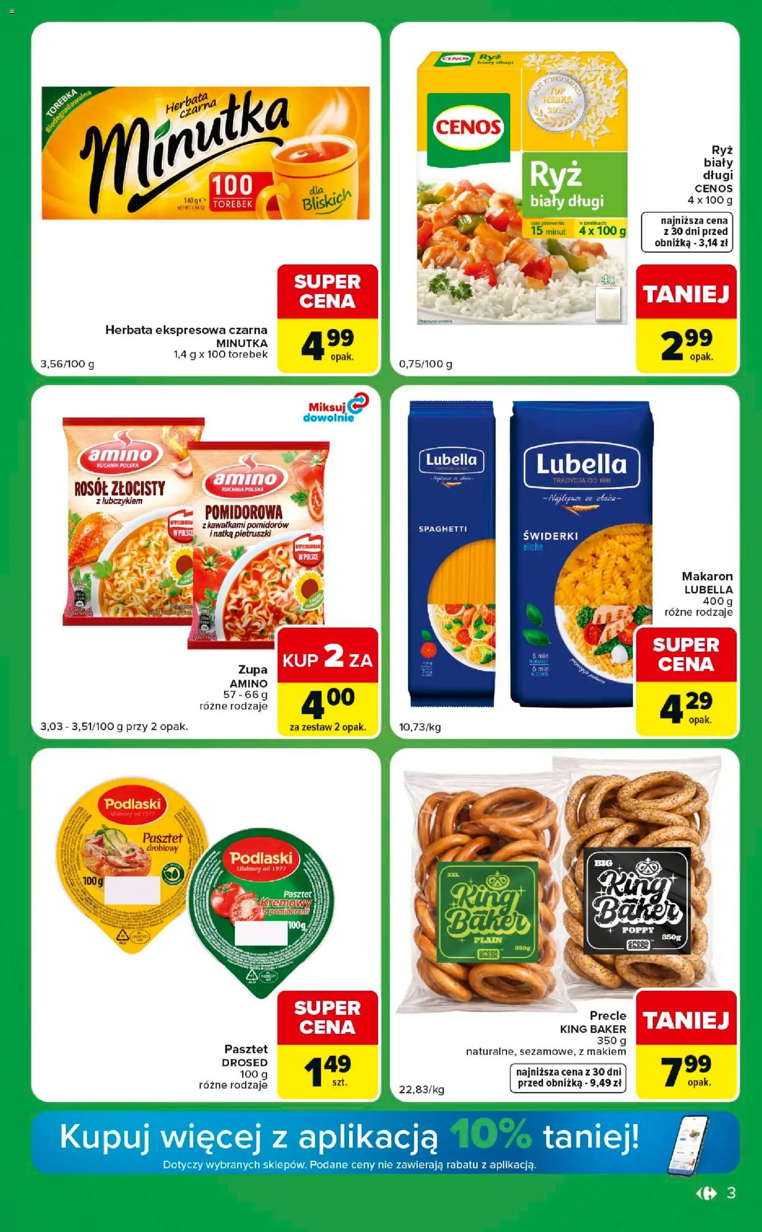 Carrefour gazetka - Express od 21.07.2026 | Strona: 3 | Produkty: Torebka, Zupa, Herbata, Makaron