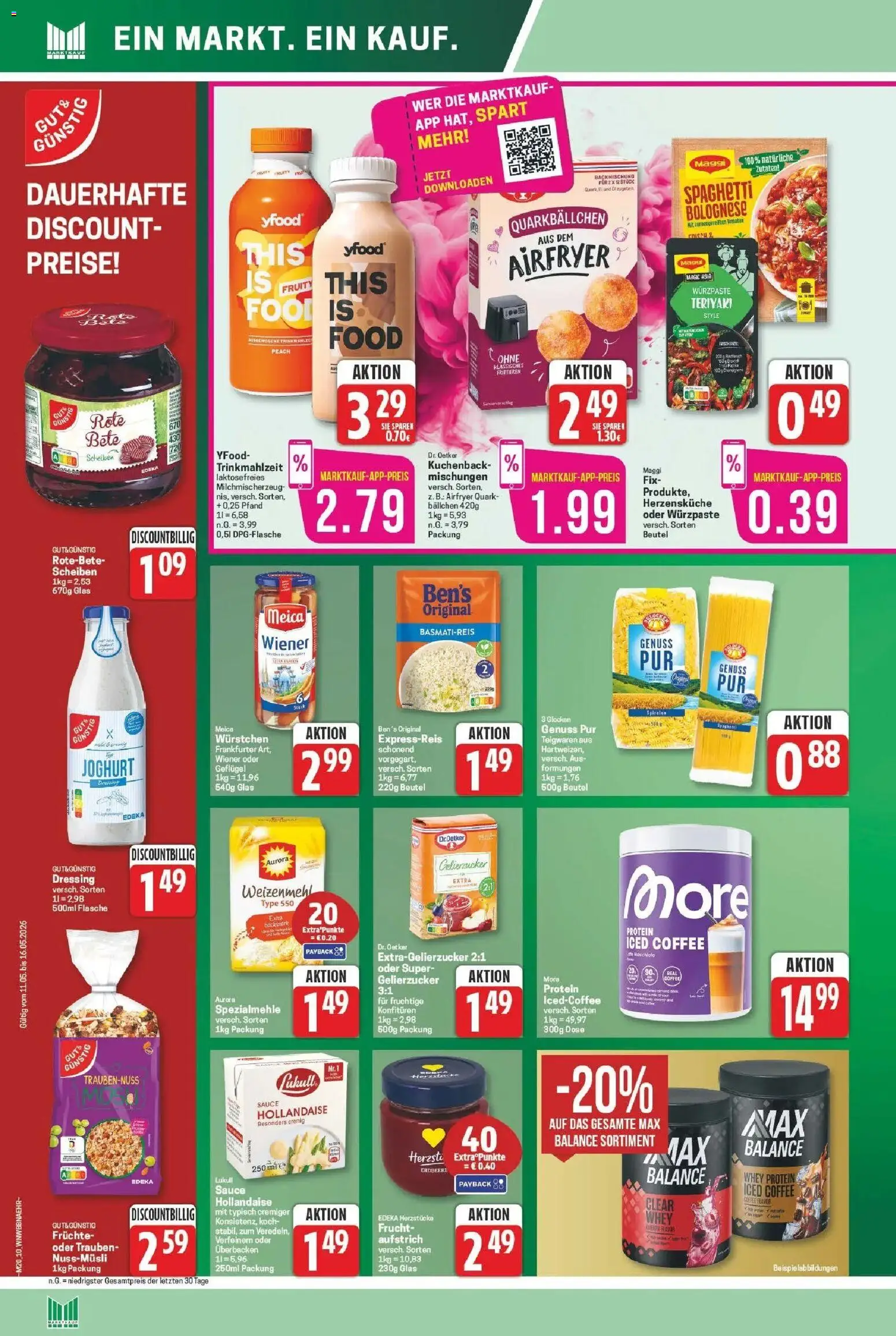 Marktkauf Prospekt Meppen	 – gültig ab 11.05.2026 | Seite: 10 | Produkte: Quark, Joghurt, YFood, Maggi fix