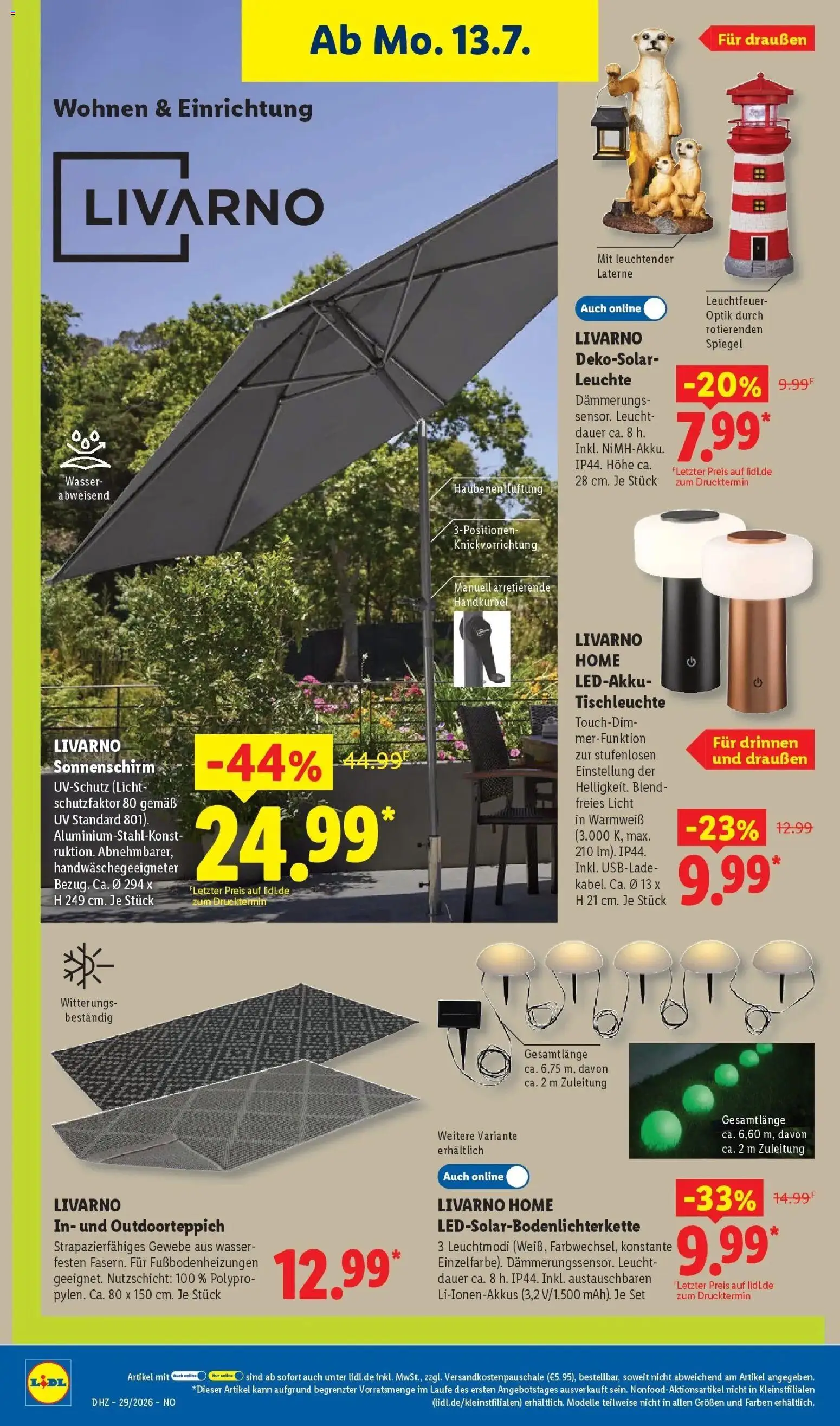 Lidl Prospekt Emlichheim – gültig ab 13.07.2026 | Seite: 38 | Produkte: Spiegel, Wasser, Sonnenschirm