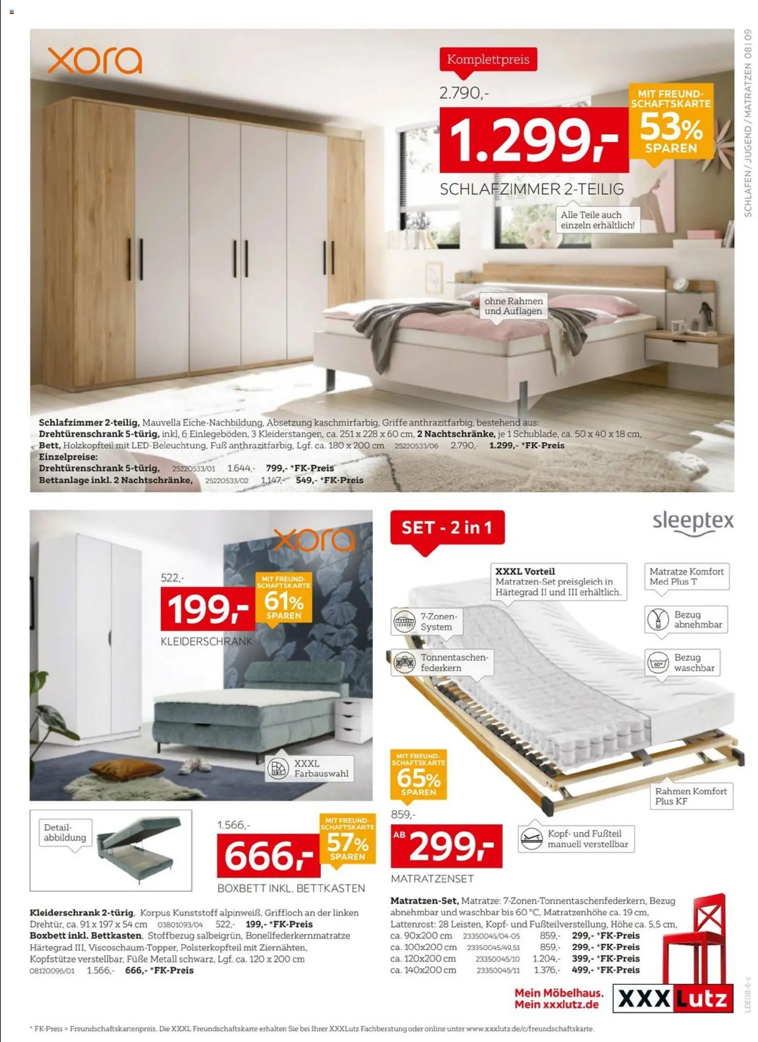 XXXLutz Jubiläum – gültig ab 08.08.2026 | Seite: 13 | Produkte: Matratze, Kleiderschrank, Lattenrost, Drehtürenschrank