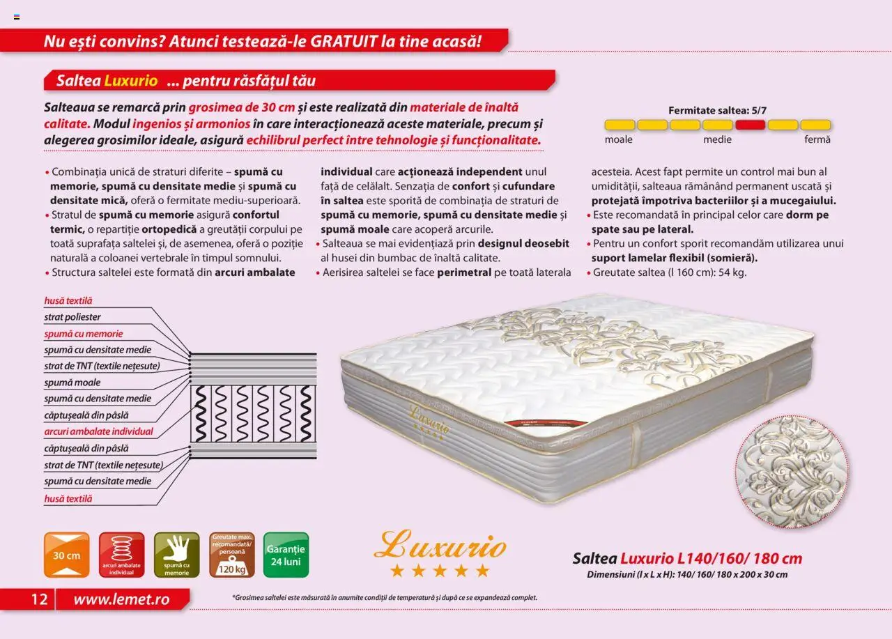 Noul catalog Lem’s – valabil de la 17.11.2023 | Pagină: 12 | Produse: Memorie, Saltea