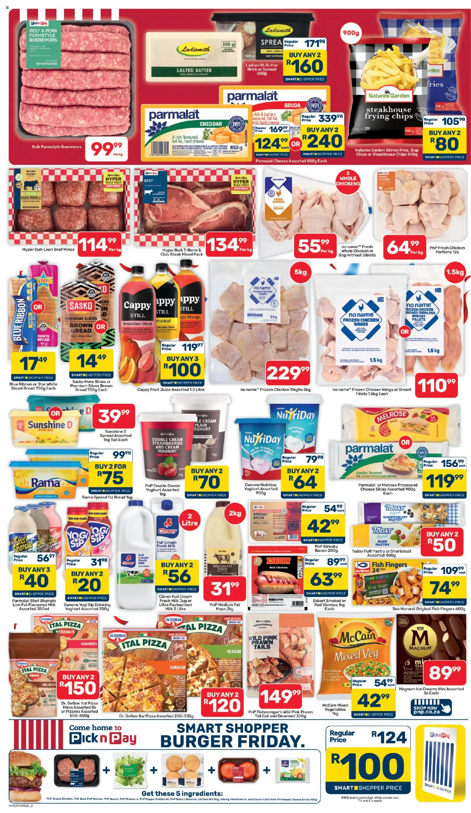 New Pick n Pay catalogue – valid from 24/07/2026 | Page: 2 | Products: Bag, Fish, Beef, Cream