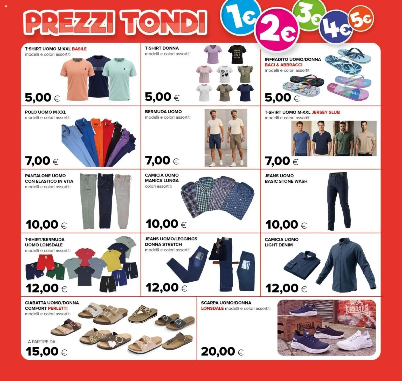 Volantino Oasi del 20.05.2026 | Pagina: 29 | Prodotti: Infradito, Bermuda, Jeans, Polo