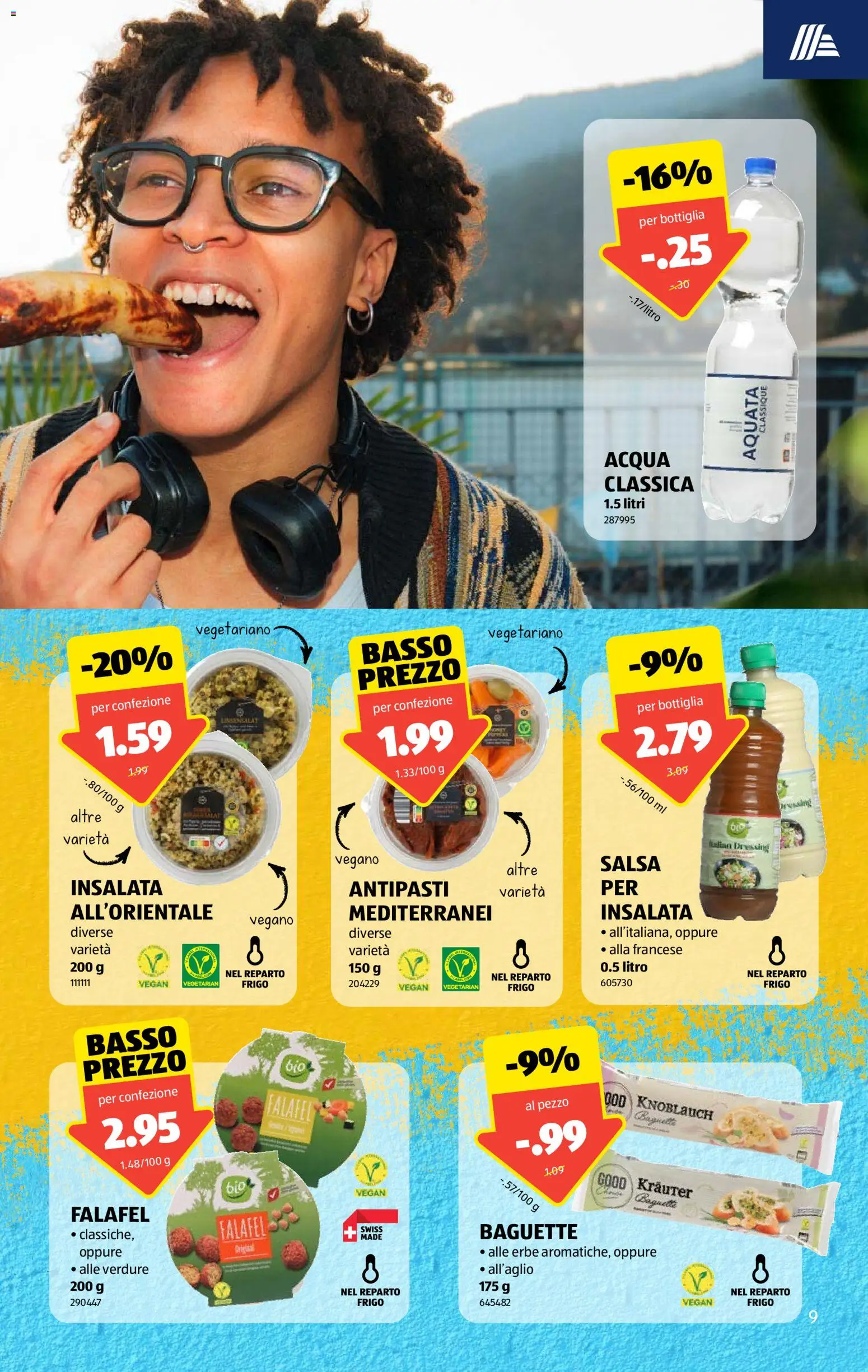 Aldi aktionen IT – gültig ab 09.07.2026 | Seite: 9 | Produkte: Dressing, Baguette, Knoblauch