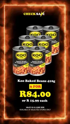Check Save specials catalogue – valid from 10.06.2026 | Page: 13 | Products: Beans, Baked beans, Tomato sauce, Sauce