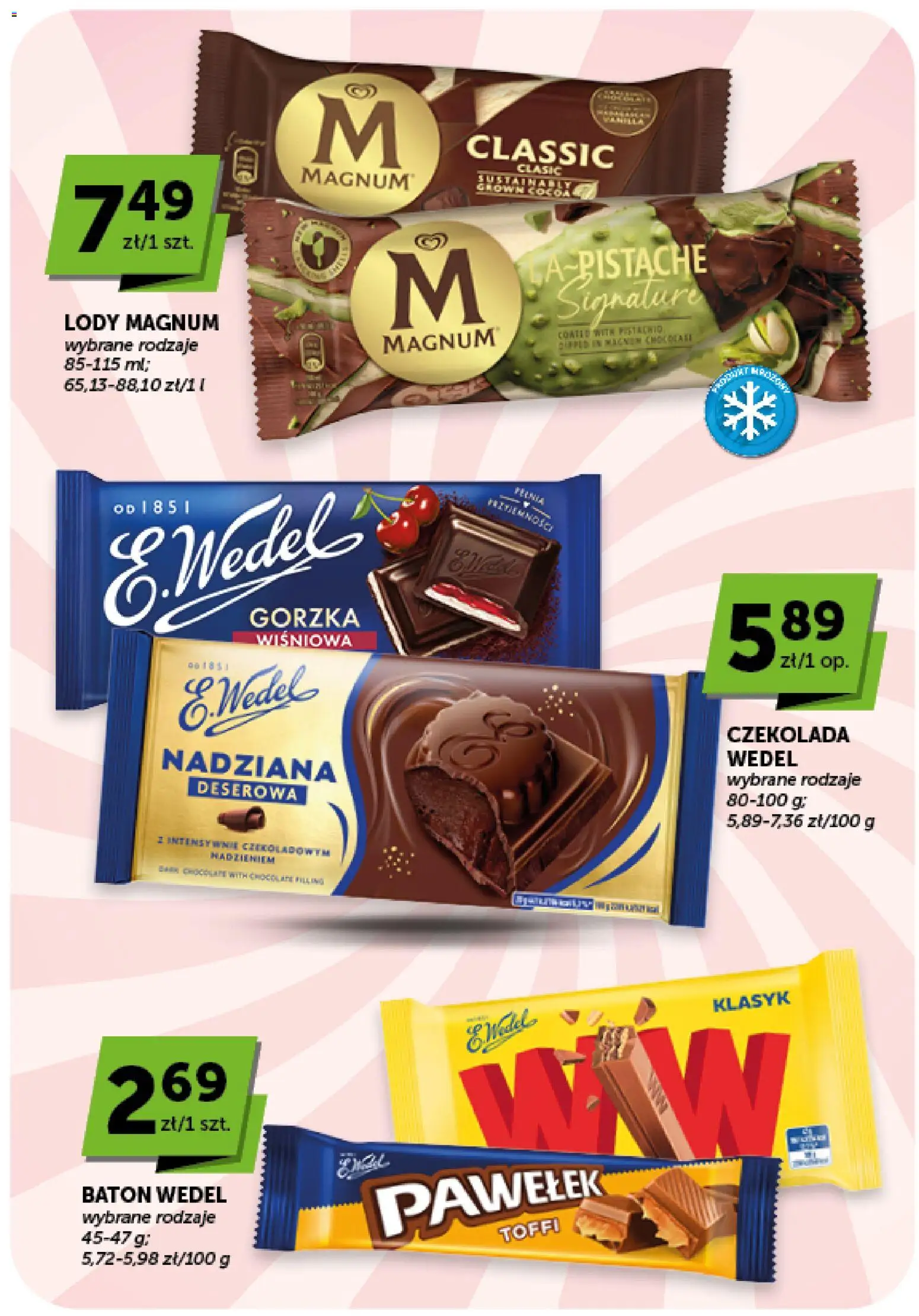 ABC gazetka - Market od 23.07.2026 | Strona: 25 | Produkty: Baton, Czekolada, Lody Magnum, Lody
