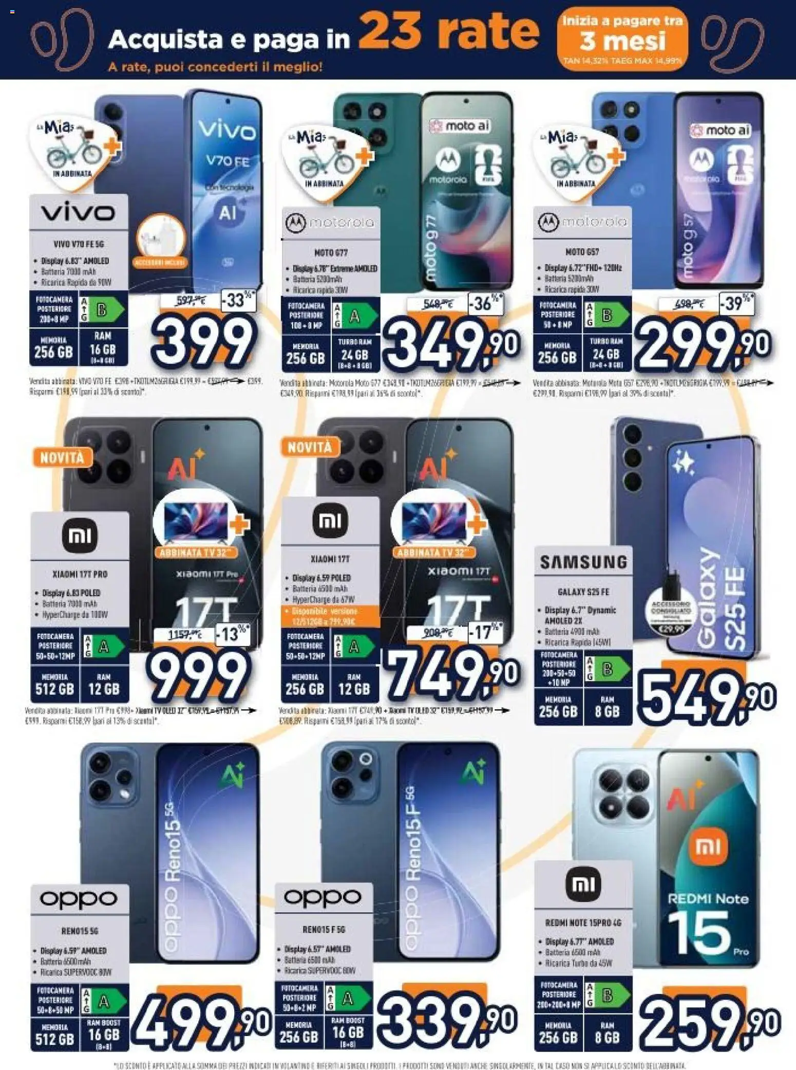 Volantino Unieuro del 29.05.2026 | Pagina: 7 | Prodotti: Xiaomi, TV, Fotocamera, Samsung