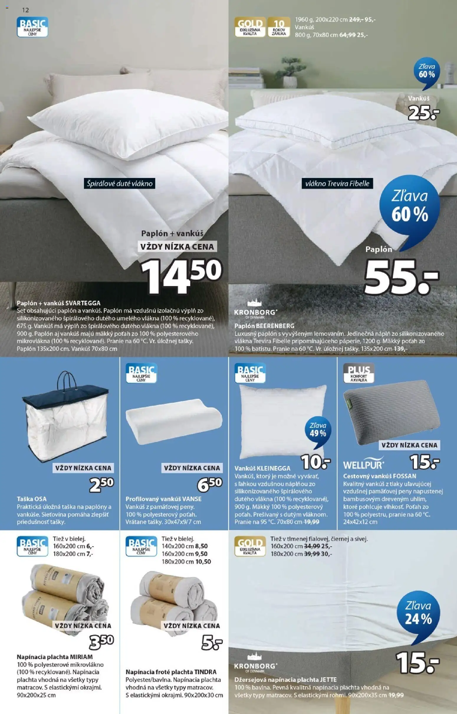 Nové JYSK akcie – leták je platný od 21.10.2026 | Strana: 12 | Produkty: Plachta, Vankúš